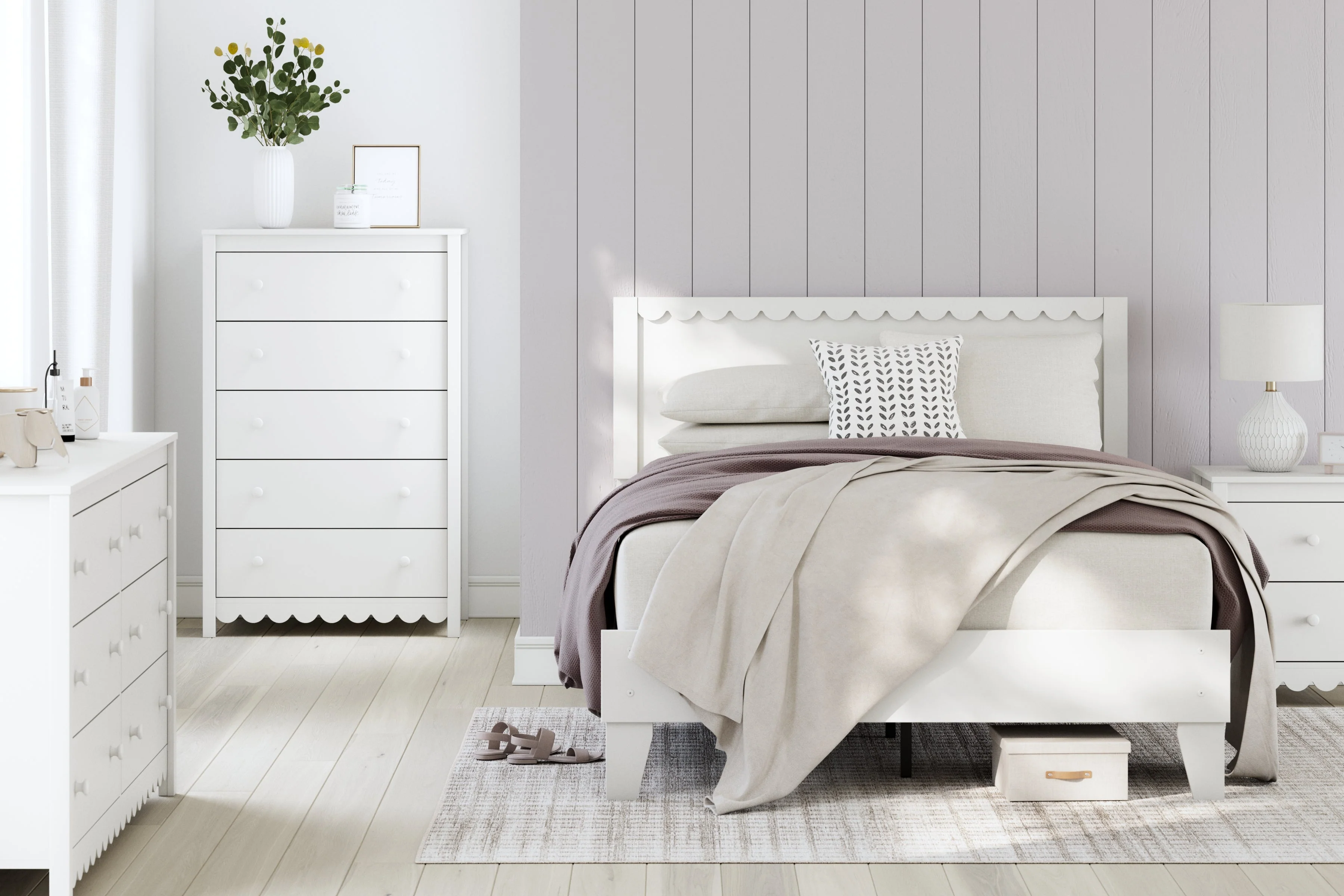 Hallityn White Full Panel Platform Youth Bed (Online Special Price) - Image 9