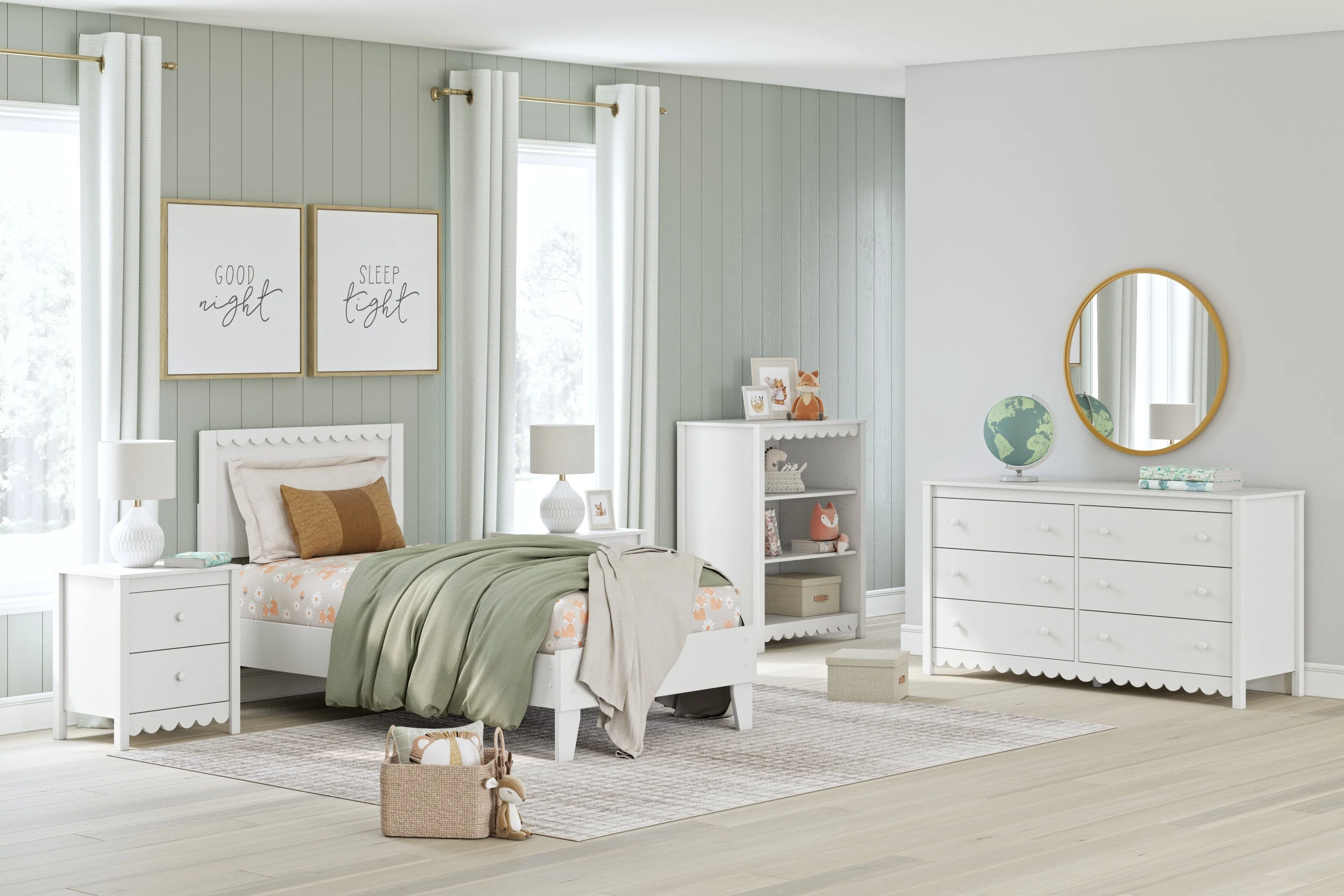 Hallityn White Twin Panel Platform Youth Bed (Online Special Price) - Image 10