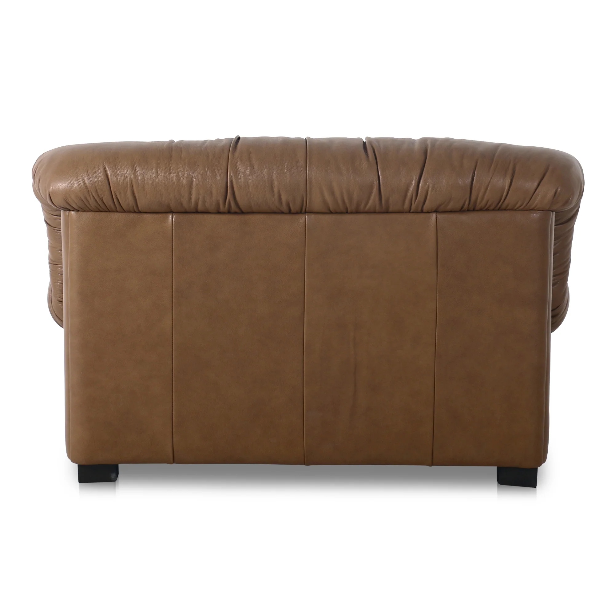 Halston Tan Leather Lounge Chair - Image 6