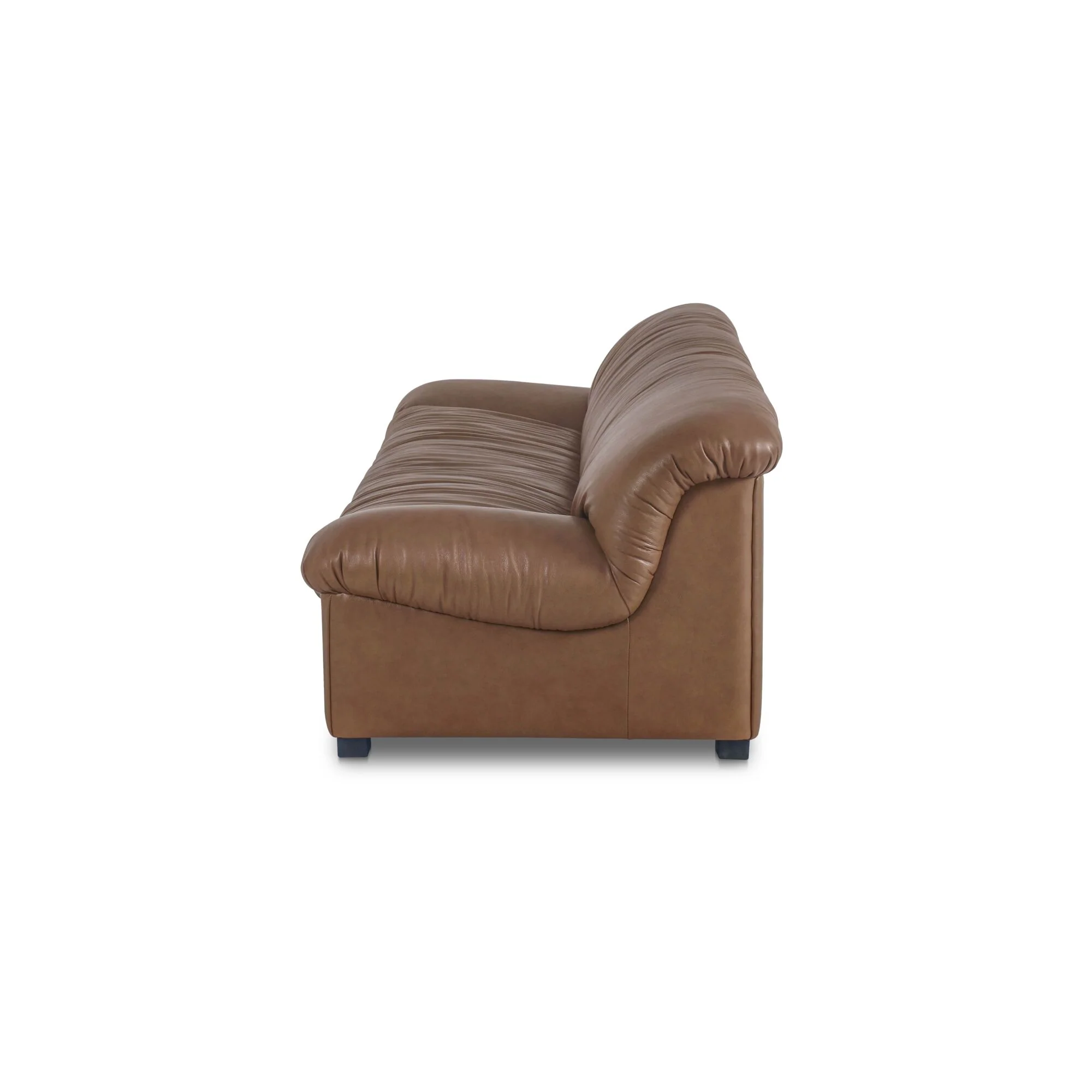 Halston Tan Leather Sofa - Image 4