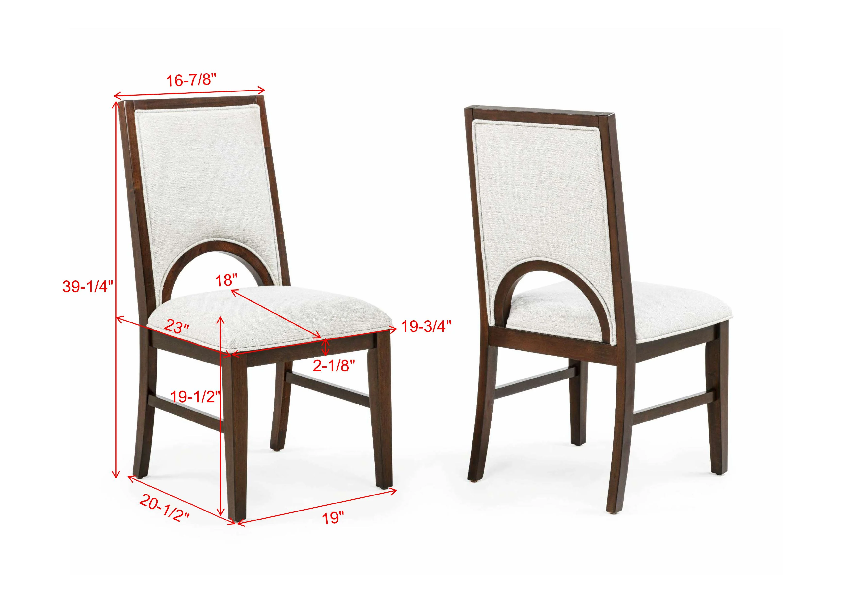 Hamil Beige/Brown Side Chair (Set of 2) - Image 3