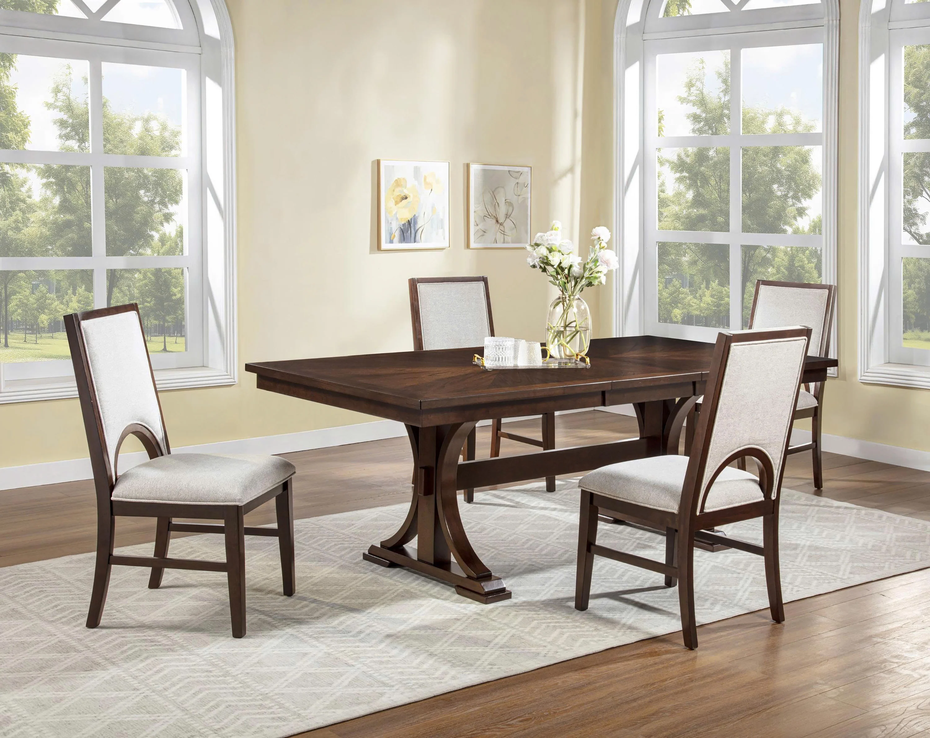 Hamil Beige/Brown Side Chair (Set of 2) - Image 4