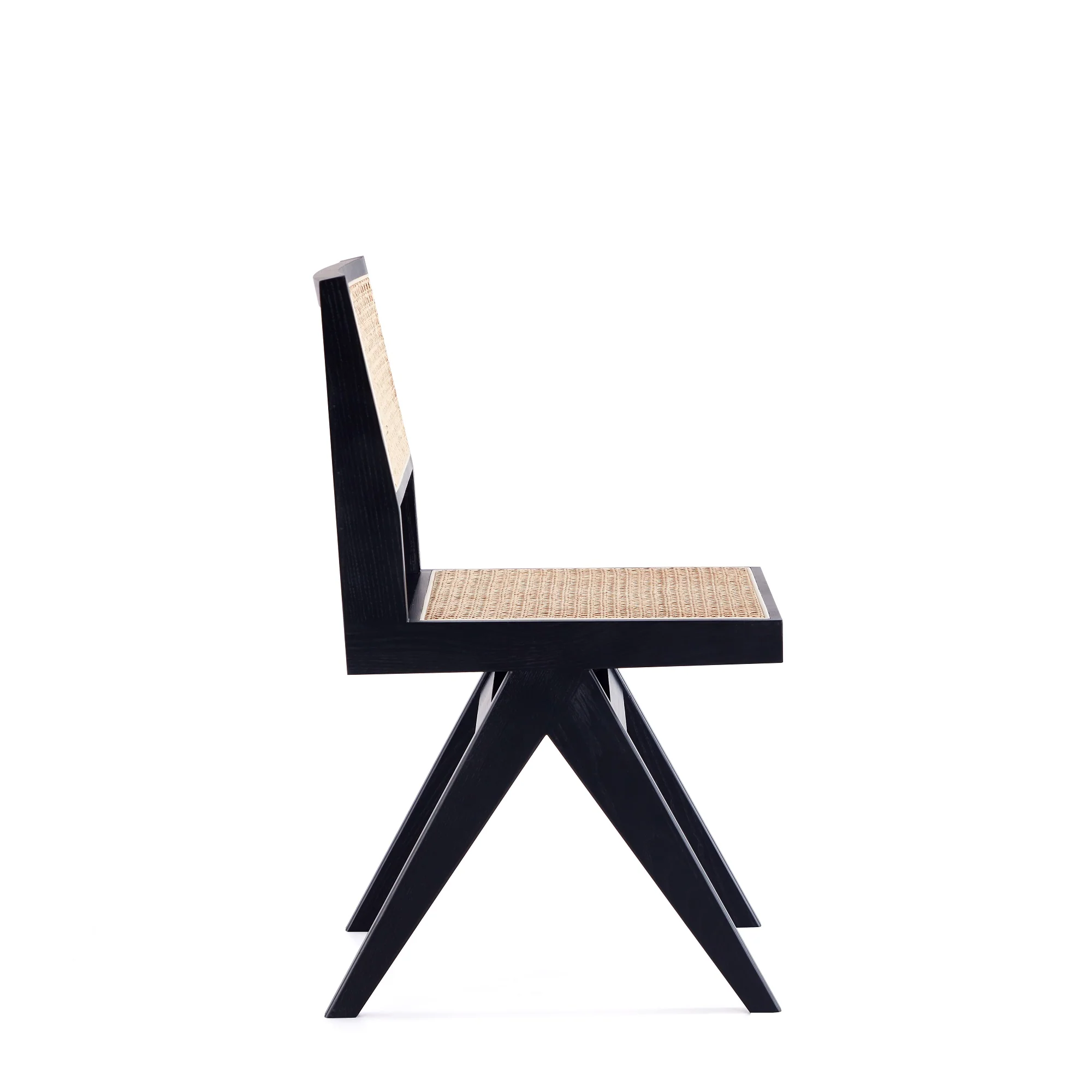 Hamlet Dining Chair in Black and Natural Cane (set of 2) - Image 5