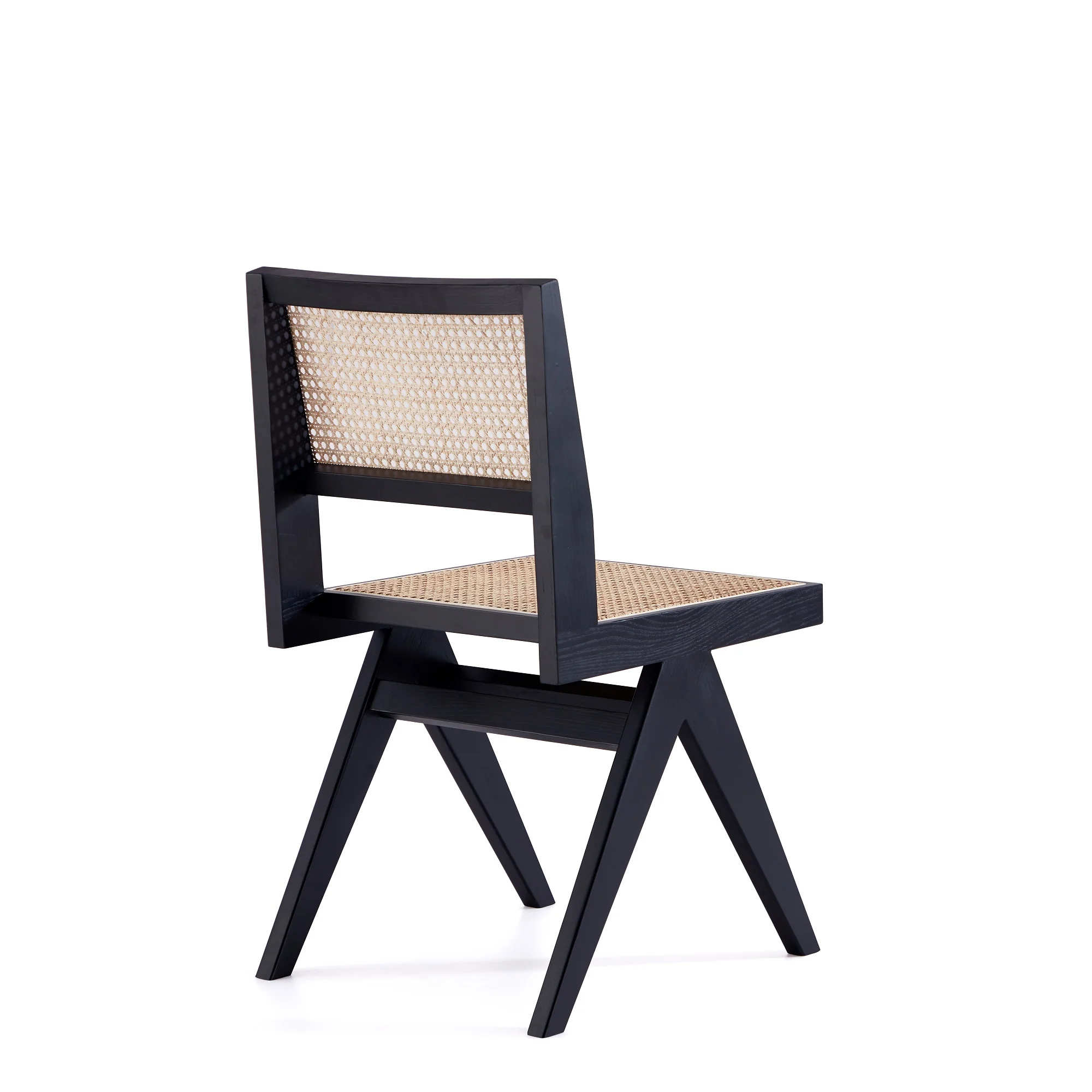 Hamlet Dining Chair in Black and Natural Cane (set of 4) - Image 6