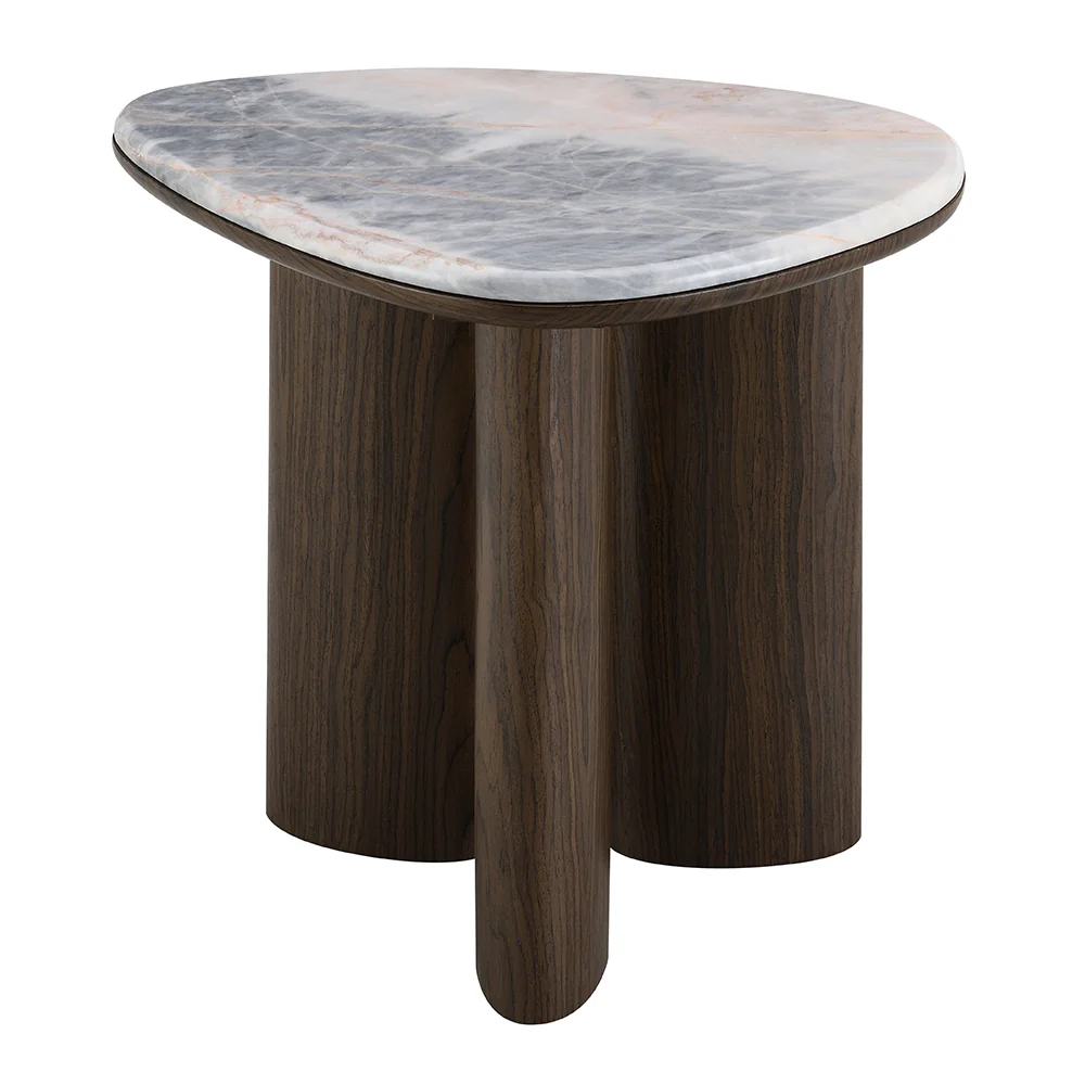 Hanale Natural Marble/Brown End Table - Image 2