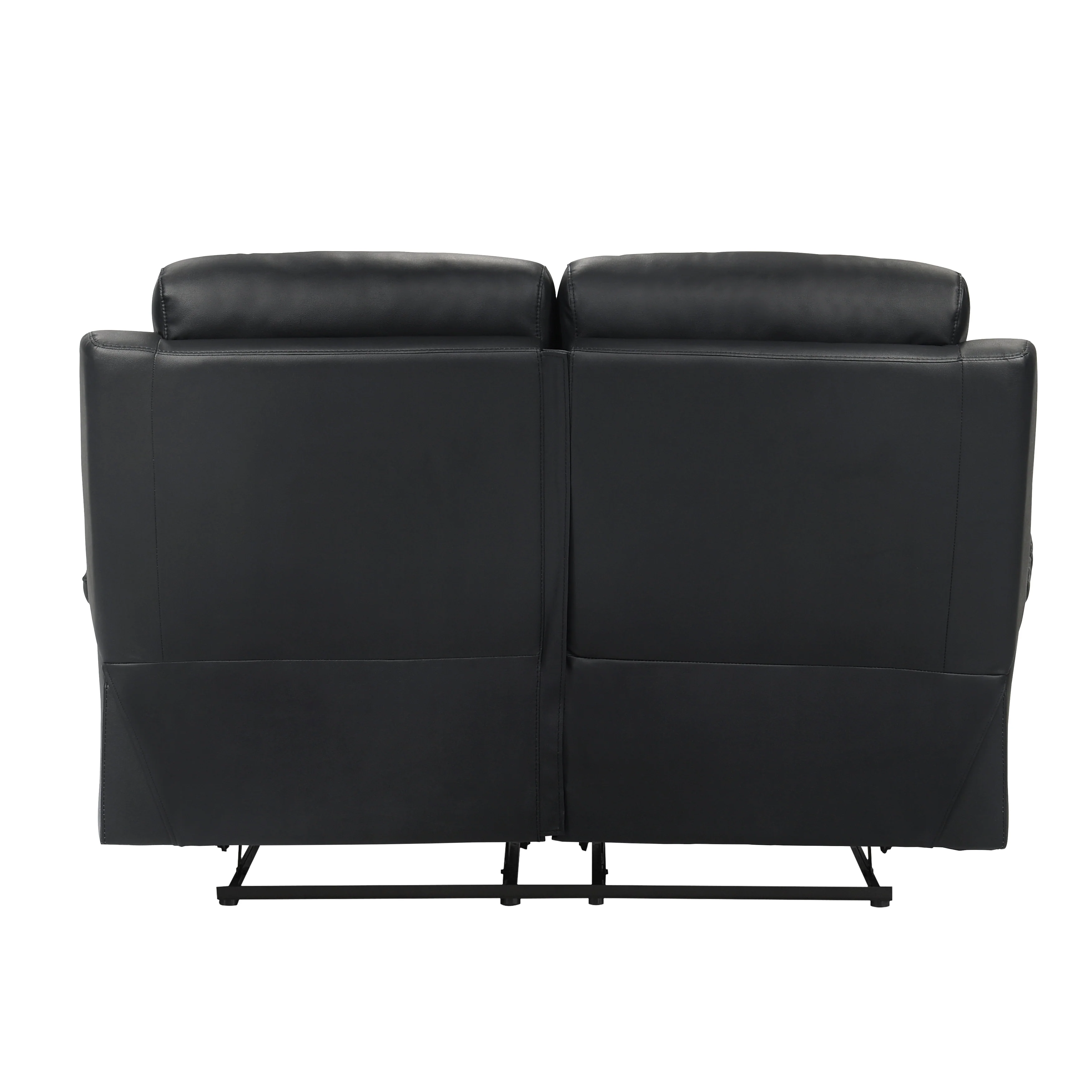 Hancock Black Double Reclining Loveseat - Image 3