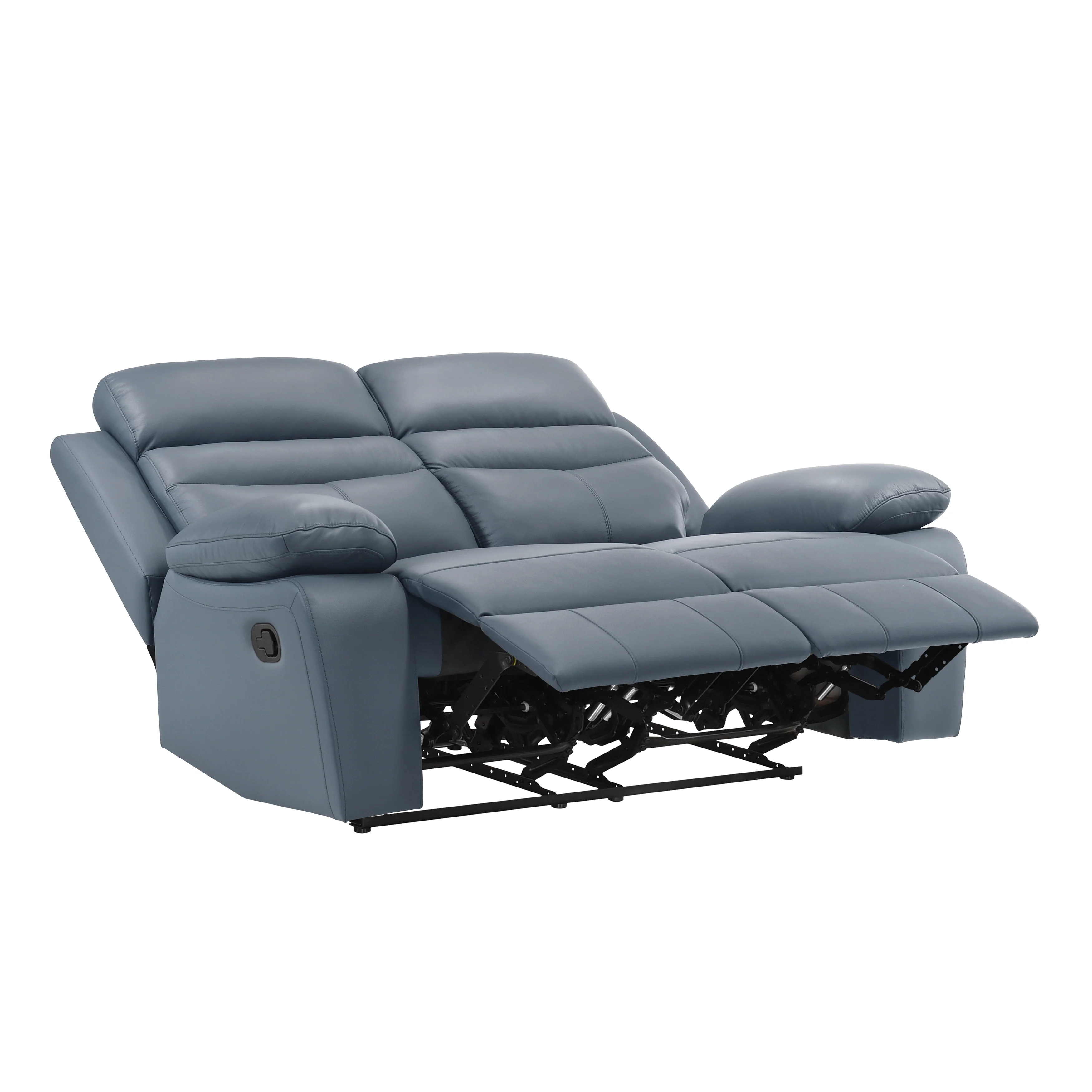 Hancock Blue Double Reclining Loveseat - Image 4