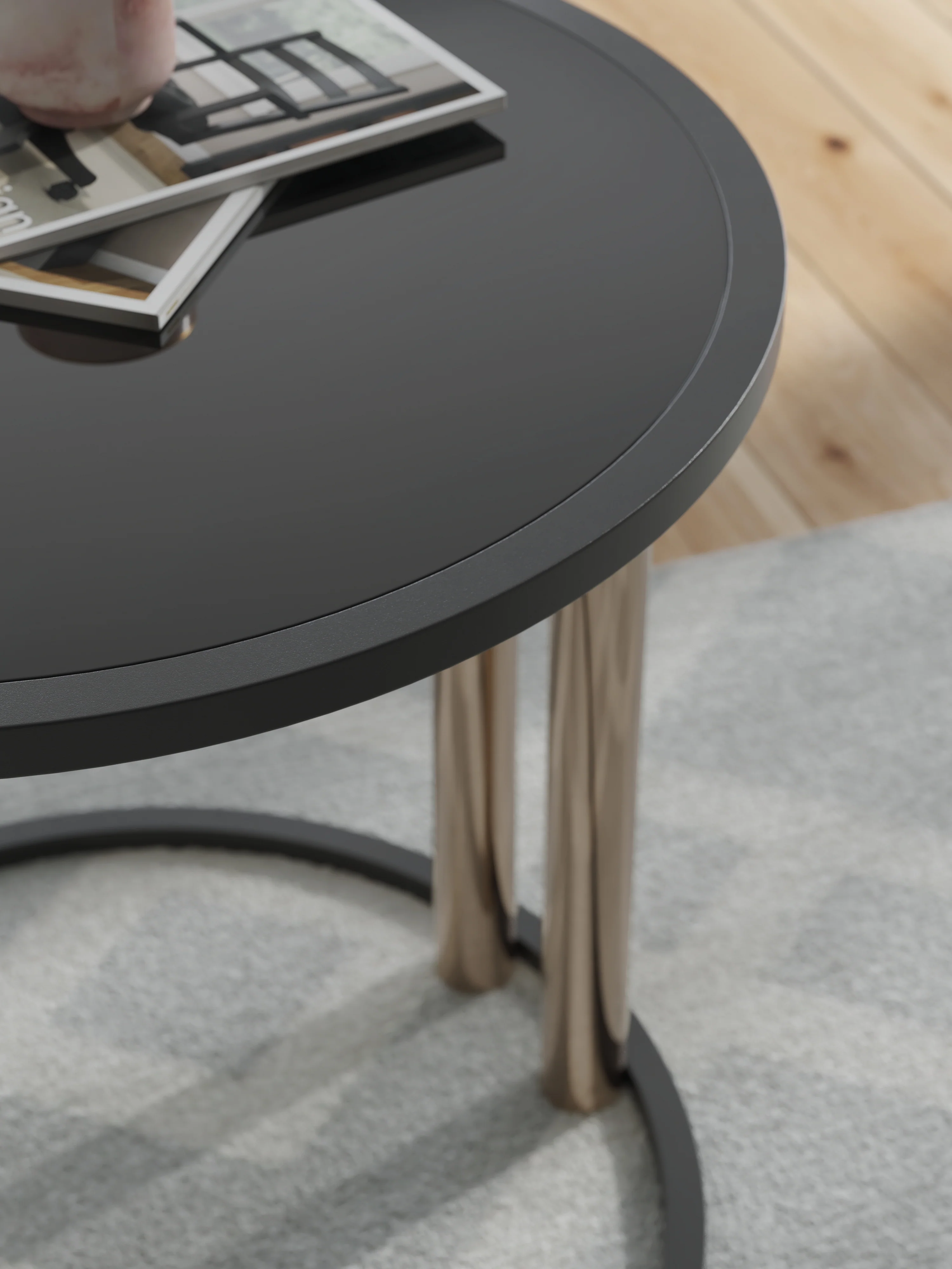 Hannerly Black/Gold Occasional Table Set (Set of 3) - Image 5