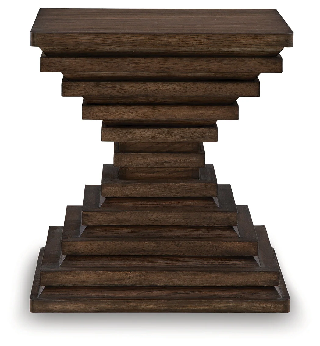 Hannodream Warm Brown Square End Table (Online Special Price) - Image 4