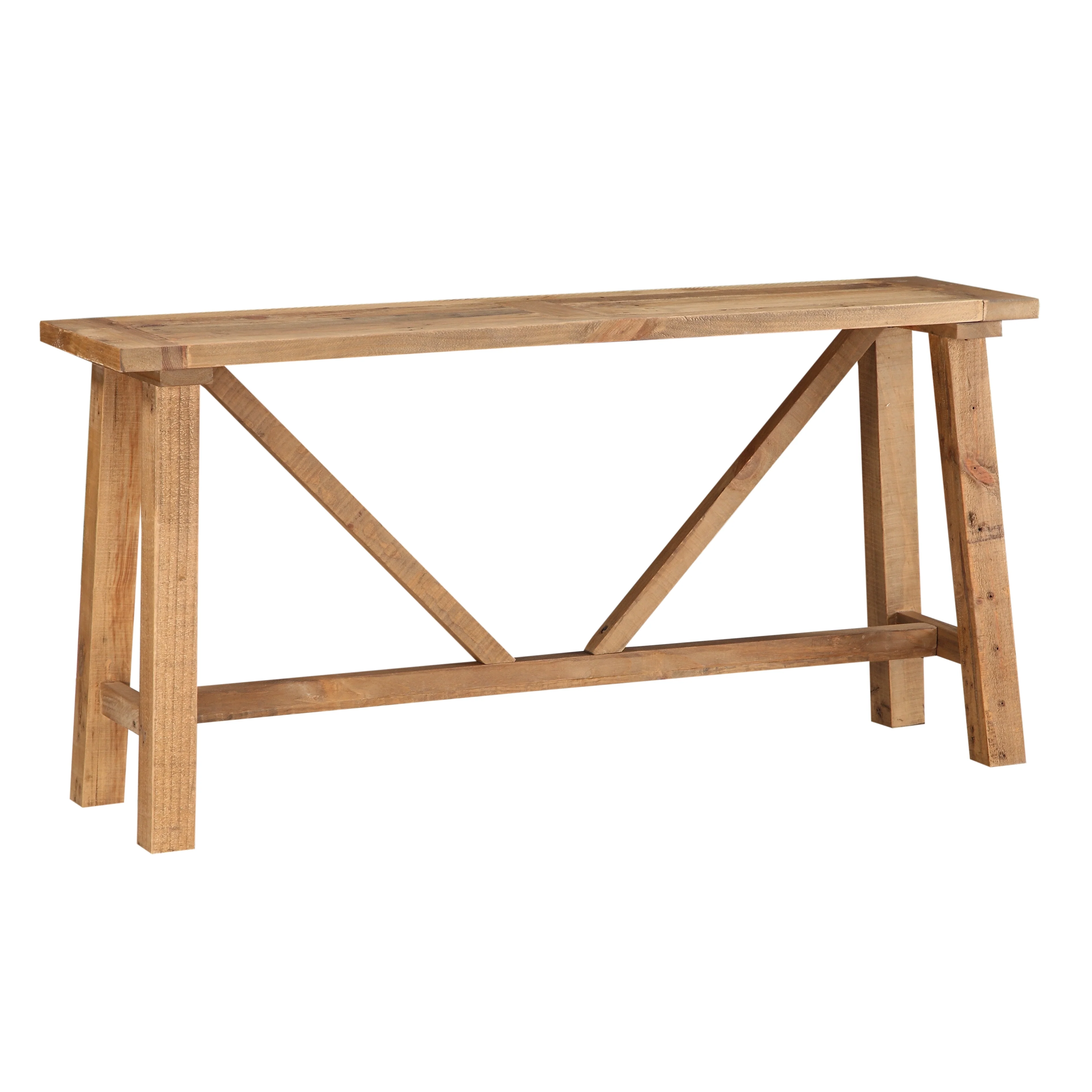 Harby Reclaimed Wood Console Table in Rustic Tawny - Image 3