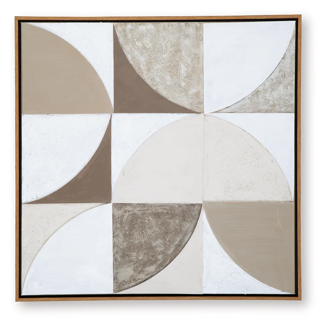 Harelman Tan/Taupe/White Wall Art - Image 4