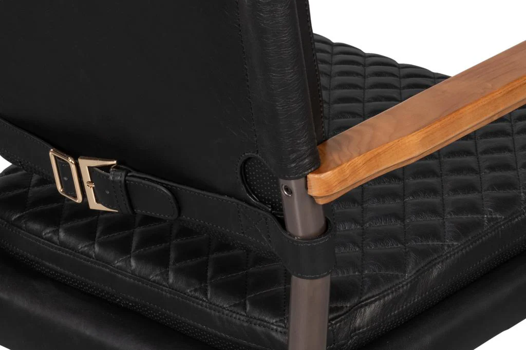 Harley Black Leather Chair - Image 8