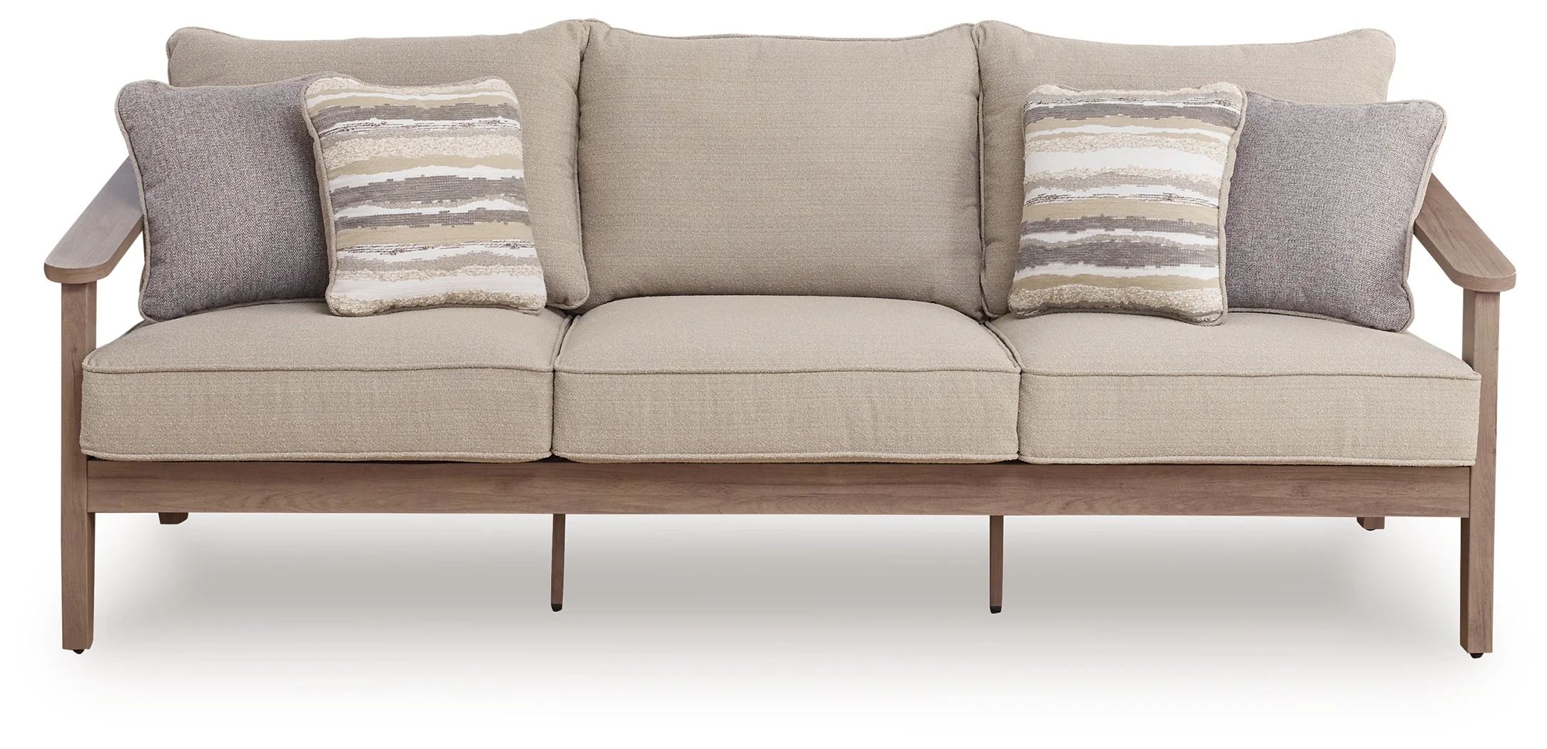 Harmony Headlands Natural/Gray Sofa with Cushion - Image 4
