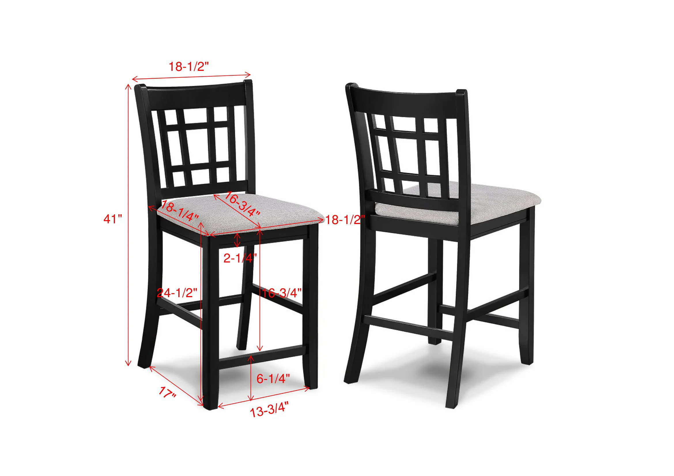 Hartwell Charcoal Black Counter Height Dining Set - Image 7