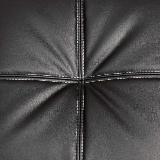 Hauser Black/Chrome Futon Sofa - Image 6