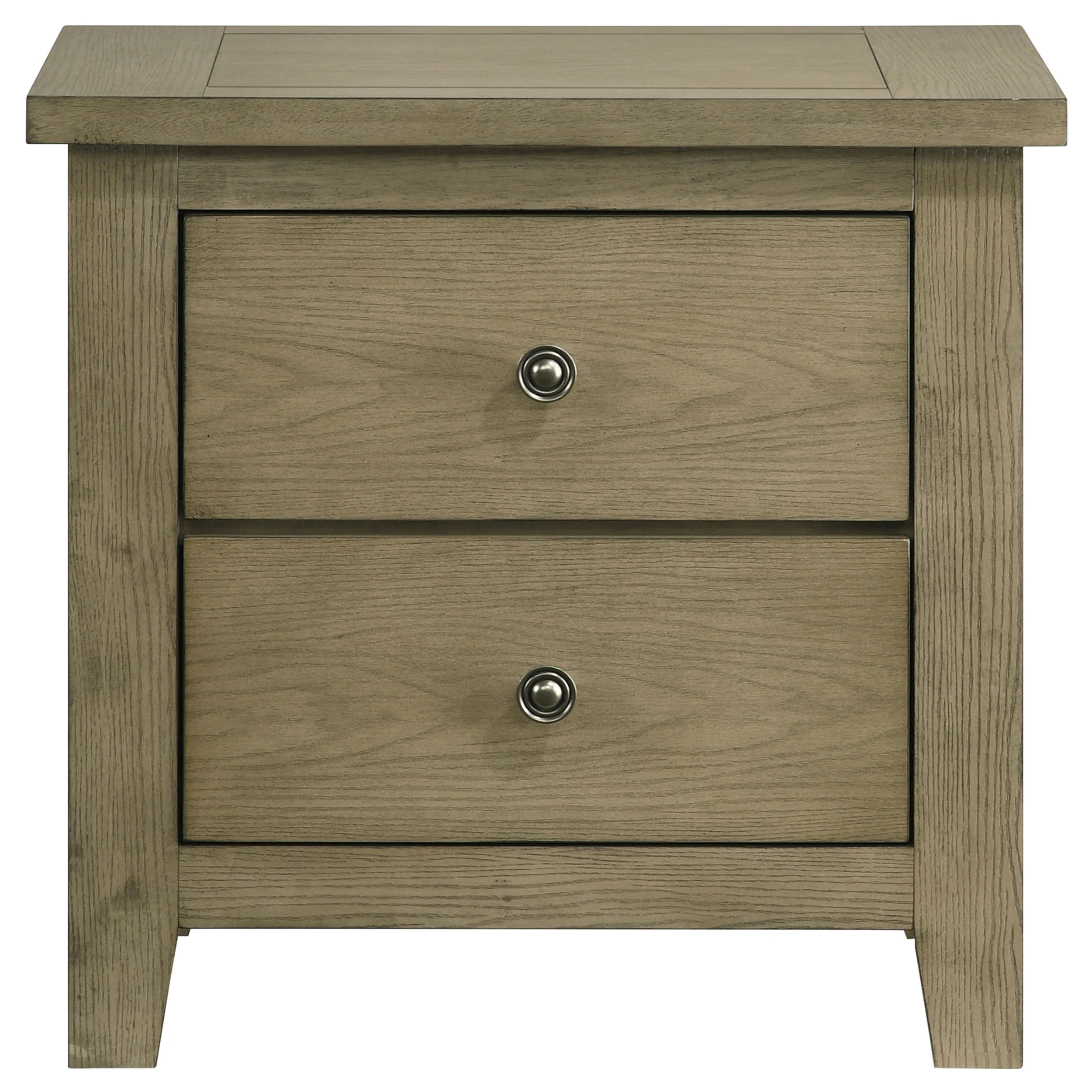 Hazlewood Vineyard Oak 2-drawer Nightstand Bedside Table - Image 3