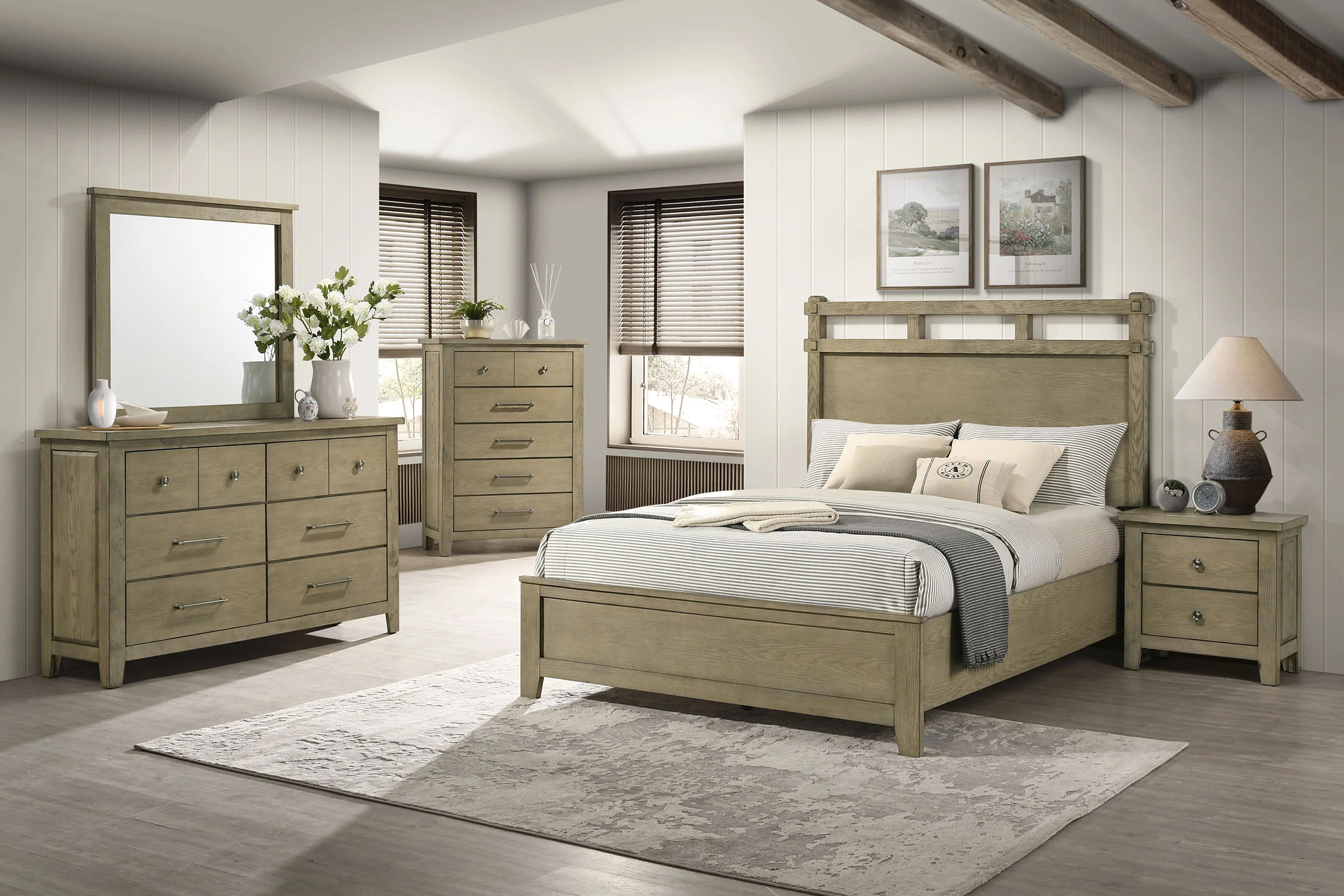 Hazlewood Vineyard Oak 5-drawer Bedroom Chest of Drawers - Image 13