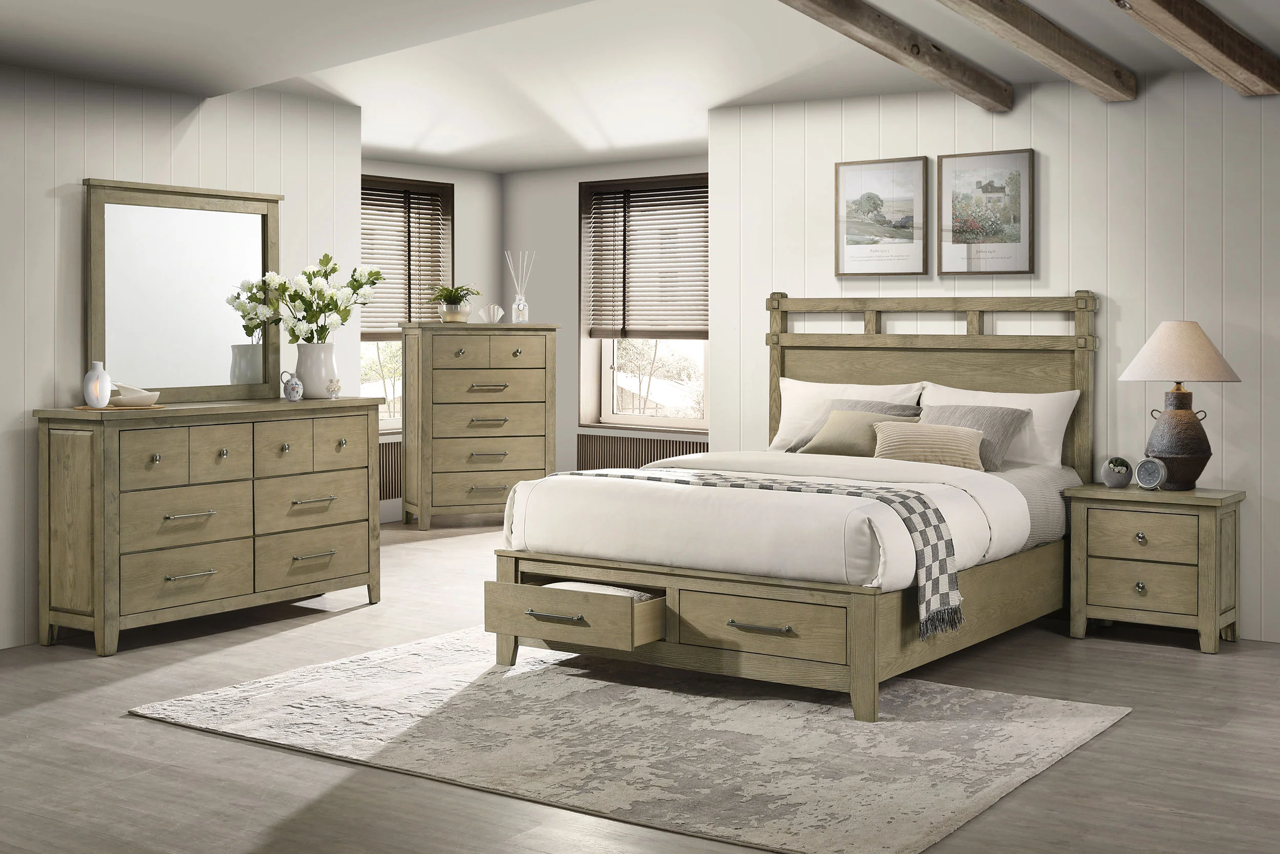 Hazlewood Vineyard Oak 59-inch Eastern King Storage Bed - Image 10