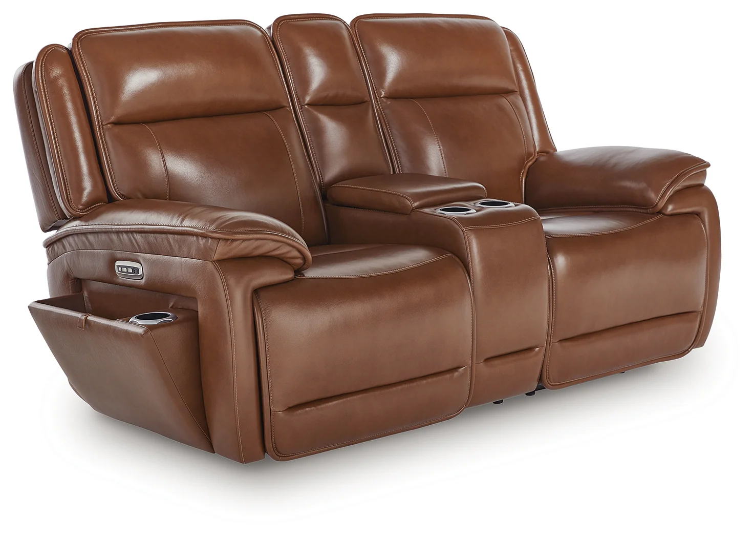 Healy Pier Chocolate Power Reclining Sofa and Loveseat - Image 8