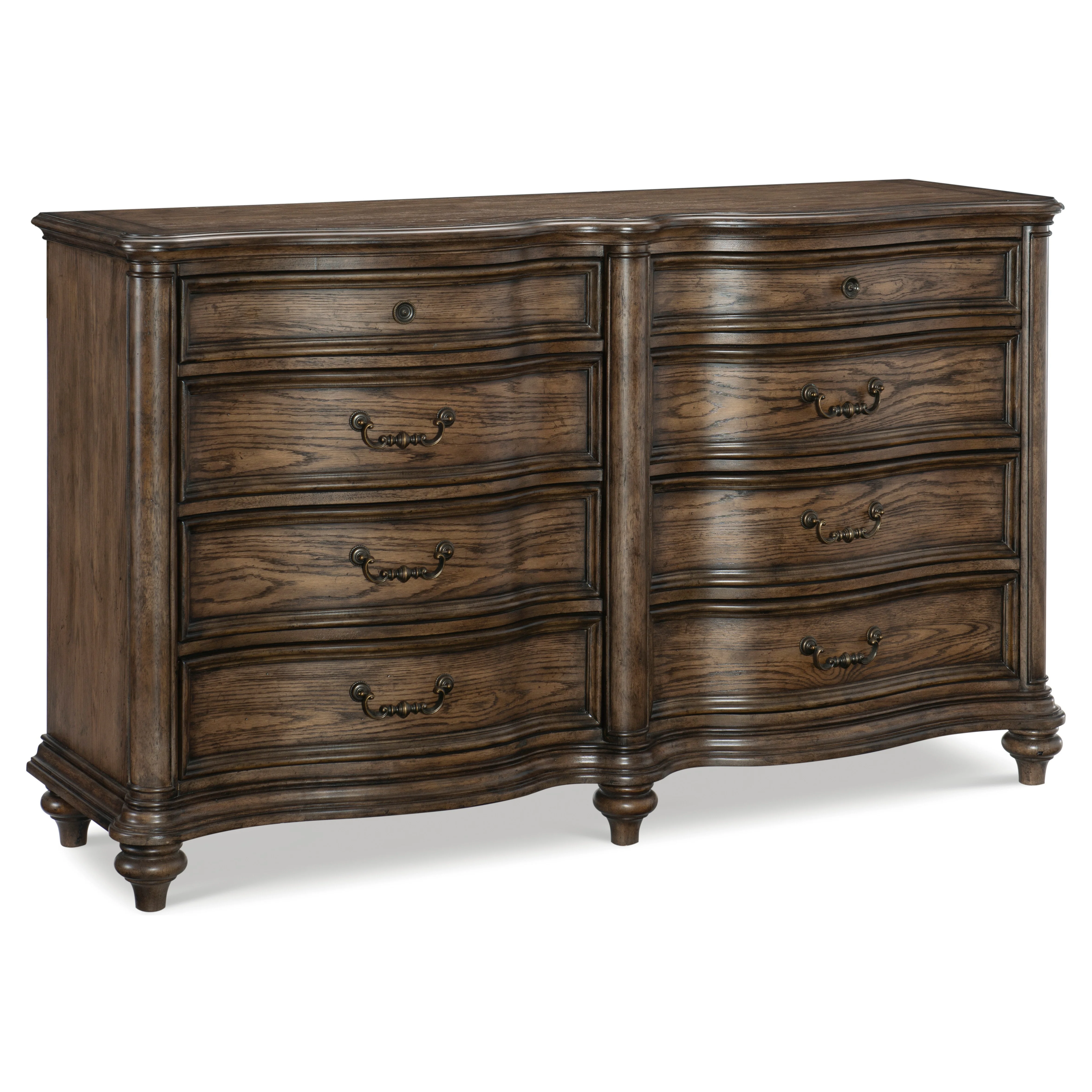 Heath Court Brown Oak/Brown 5-Piece Queen Bedroom Set - Image 10
