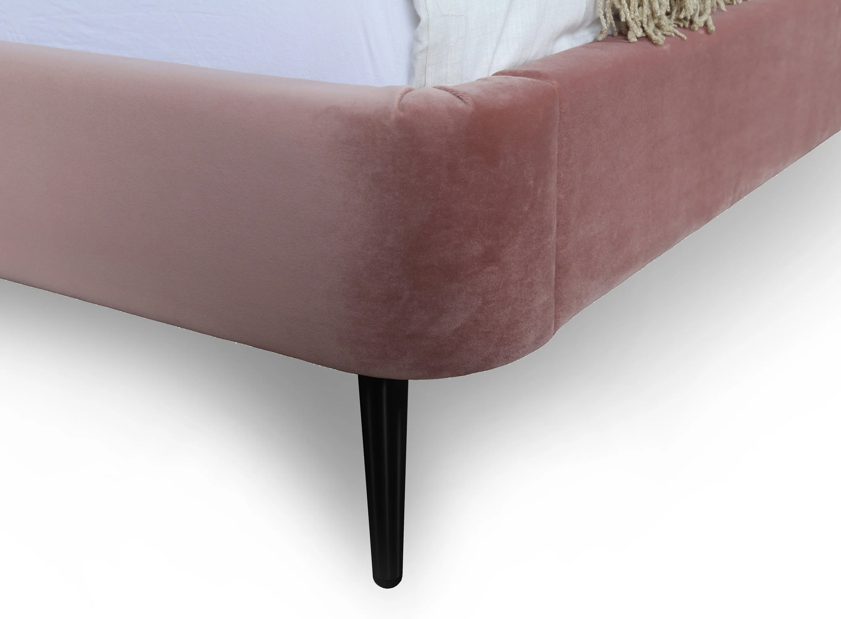 Heather Full-Size Bed in Blush and Black Legs - Image 7