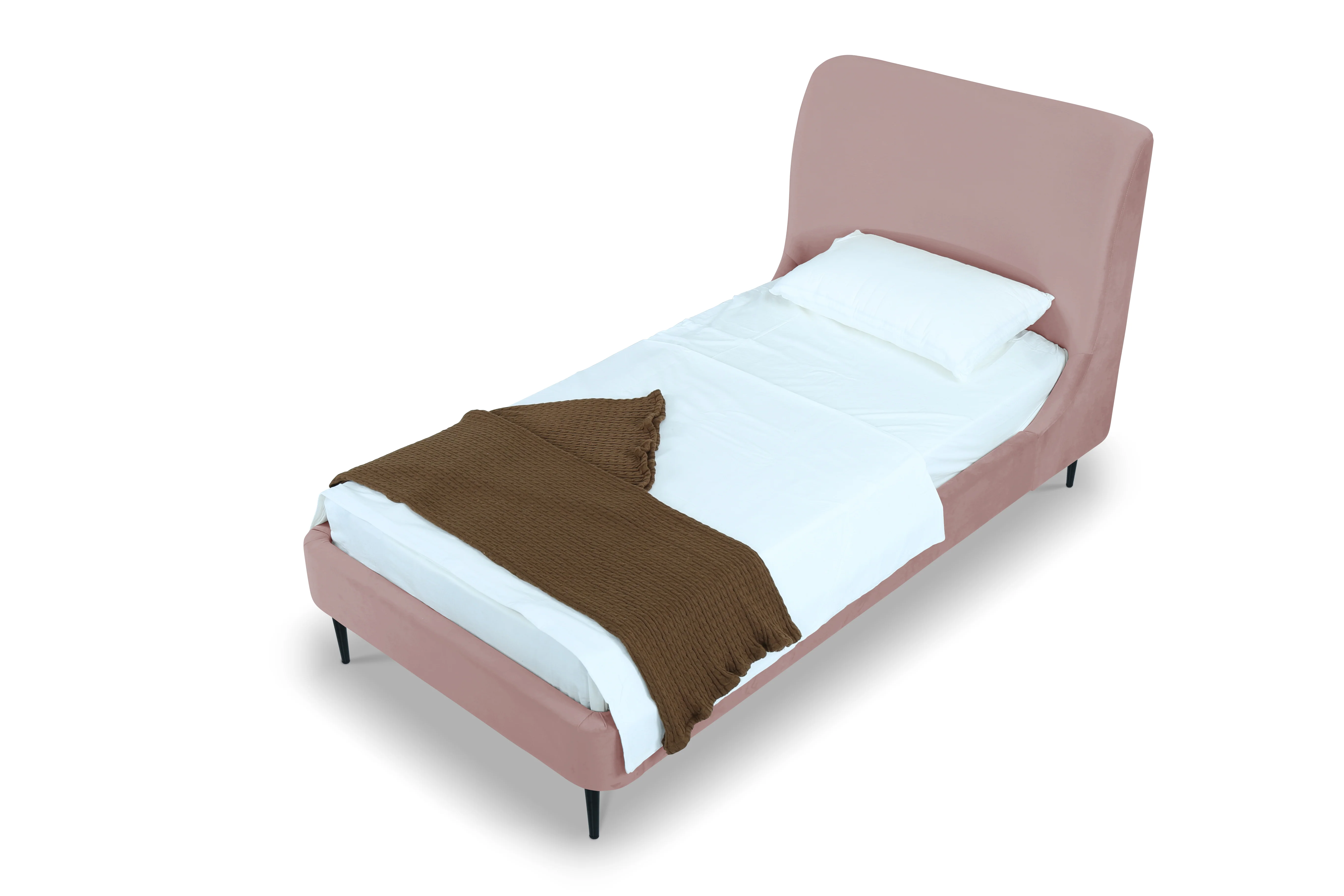 Heather Twin Bed in Blush with Black Legs - Image 10