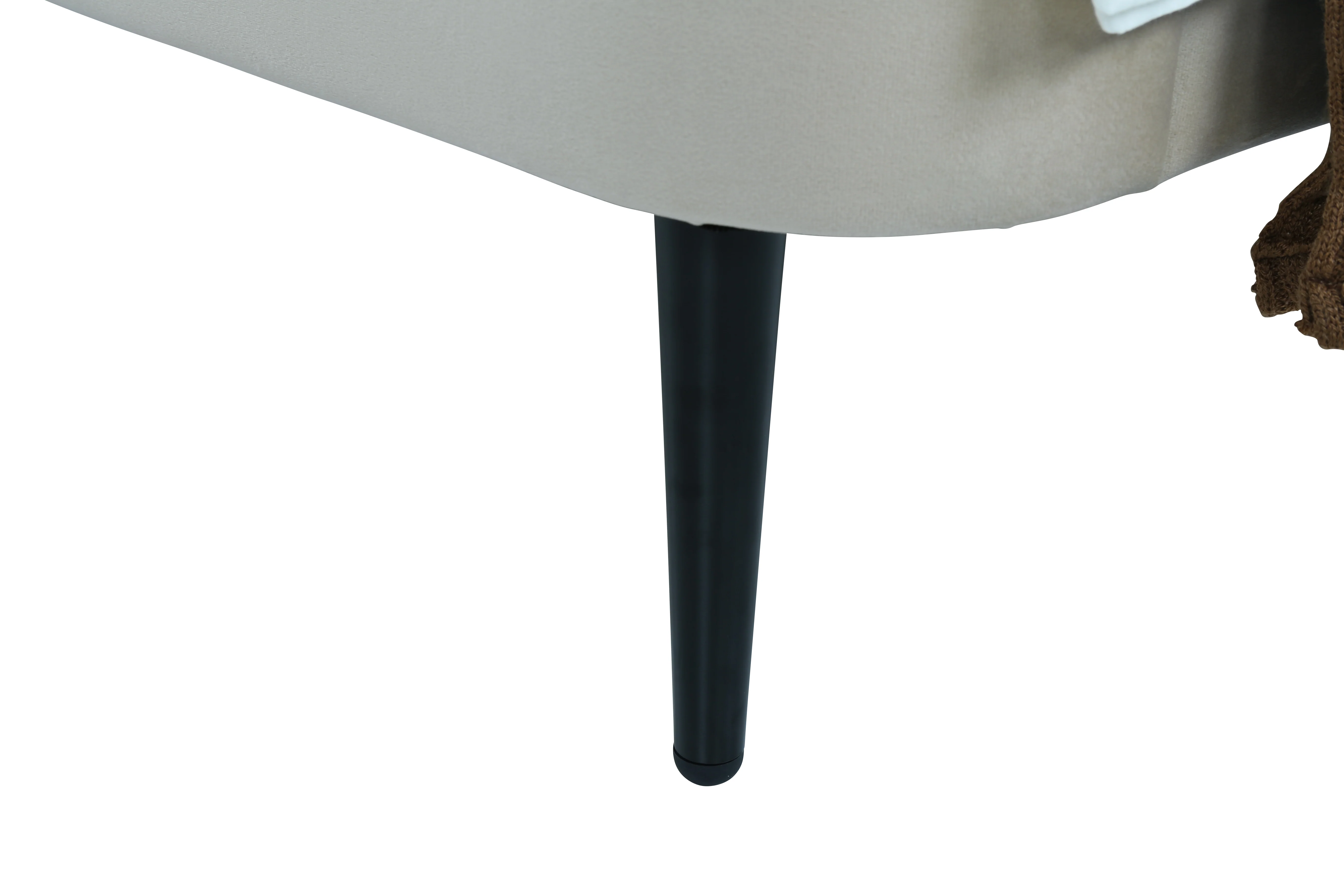 Heather Twin Bed in Cream with Black Legs - Image 7