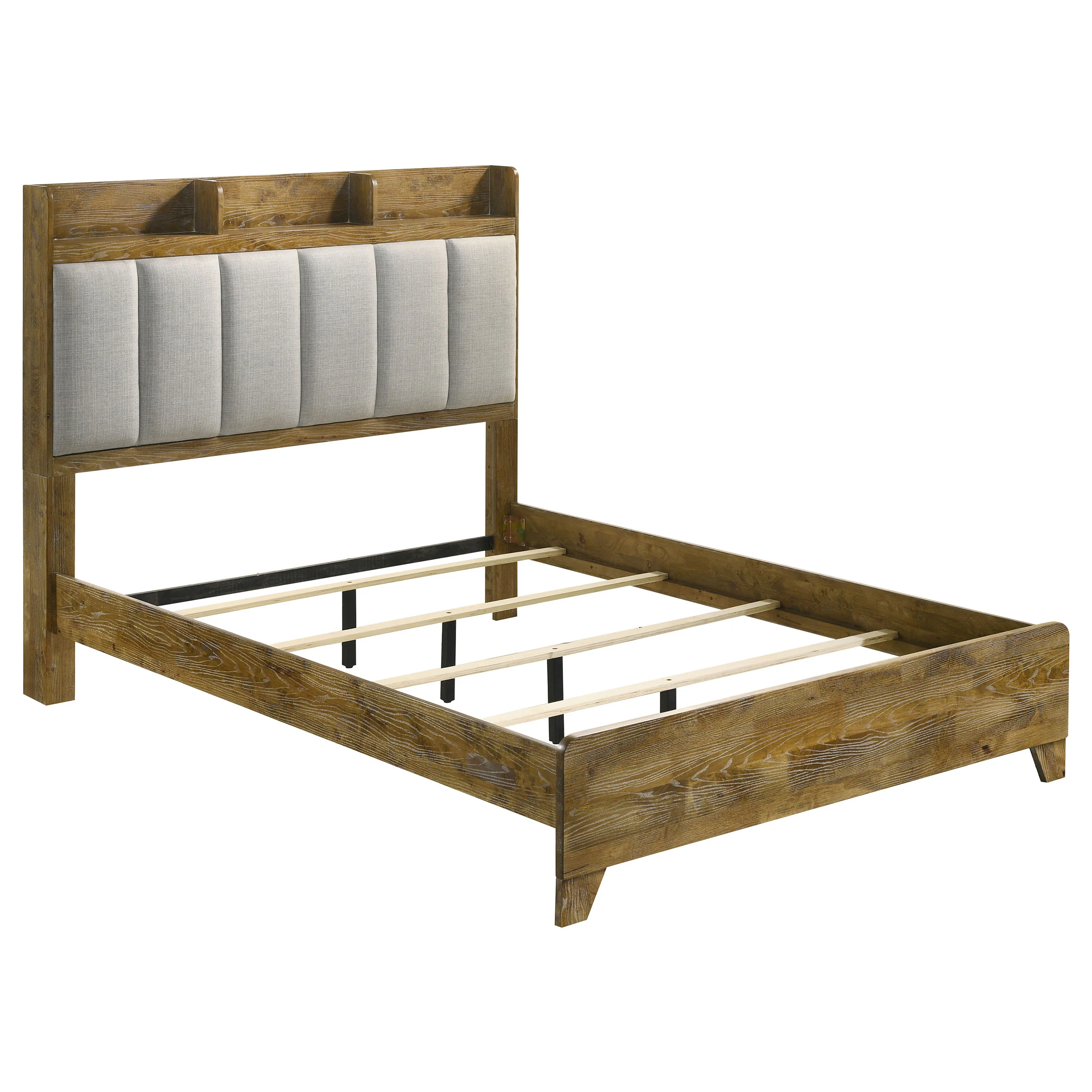 Henderson Medium Oak 4-piece Eastern King Bedroom Set - Image 3