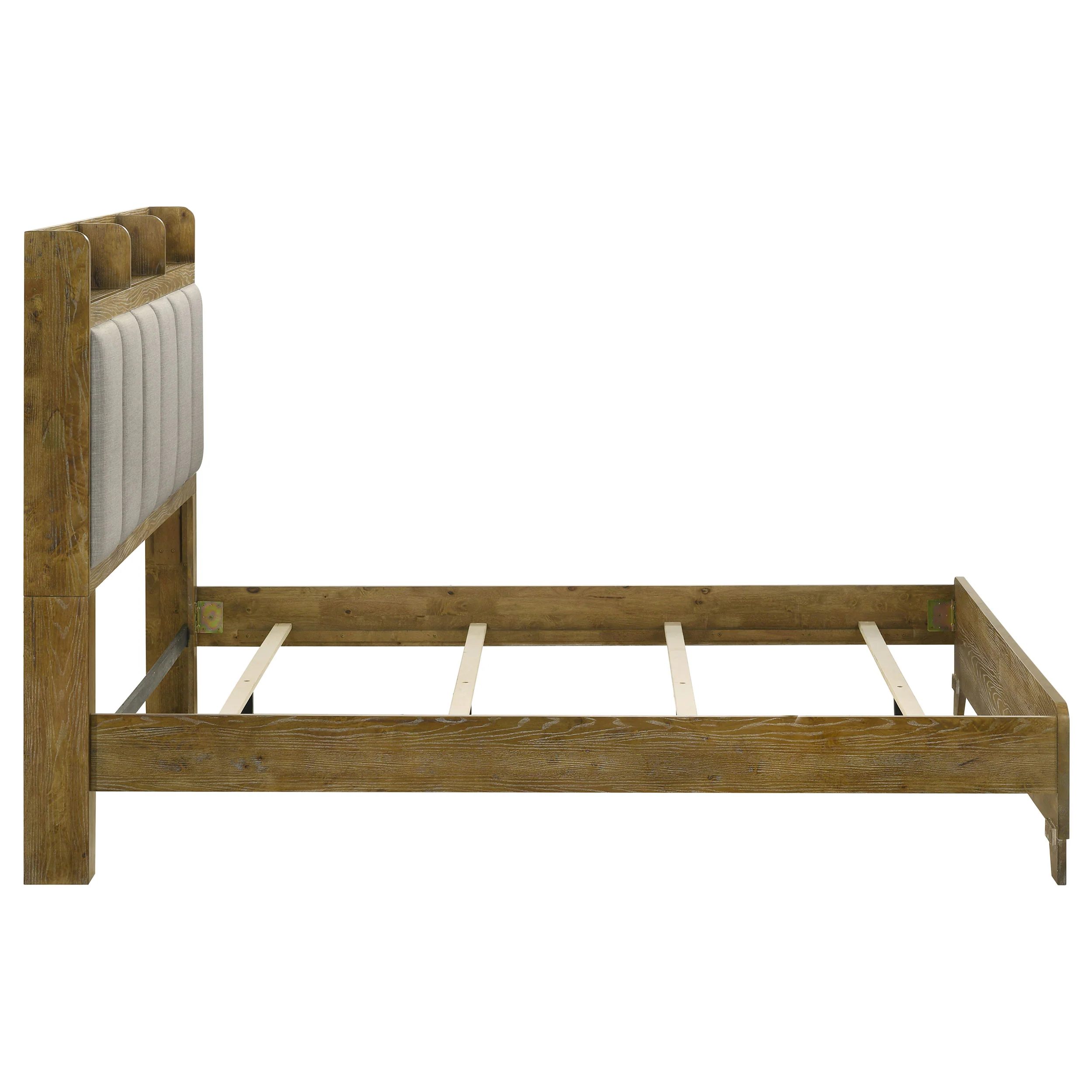 Henderson Medium Oak 57-inch Eastern King Bookcase Panel Bed - Image 6