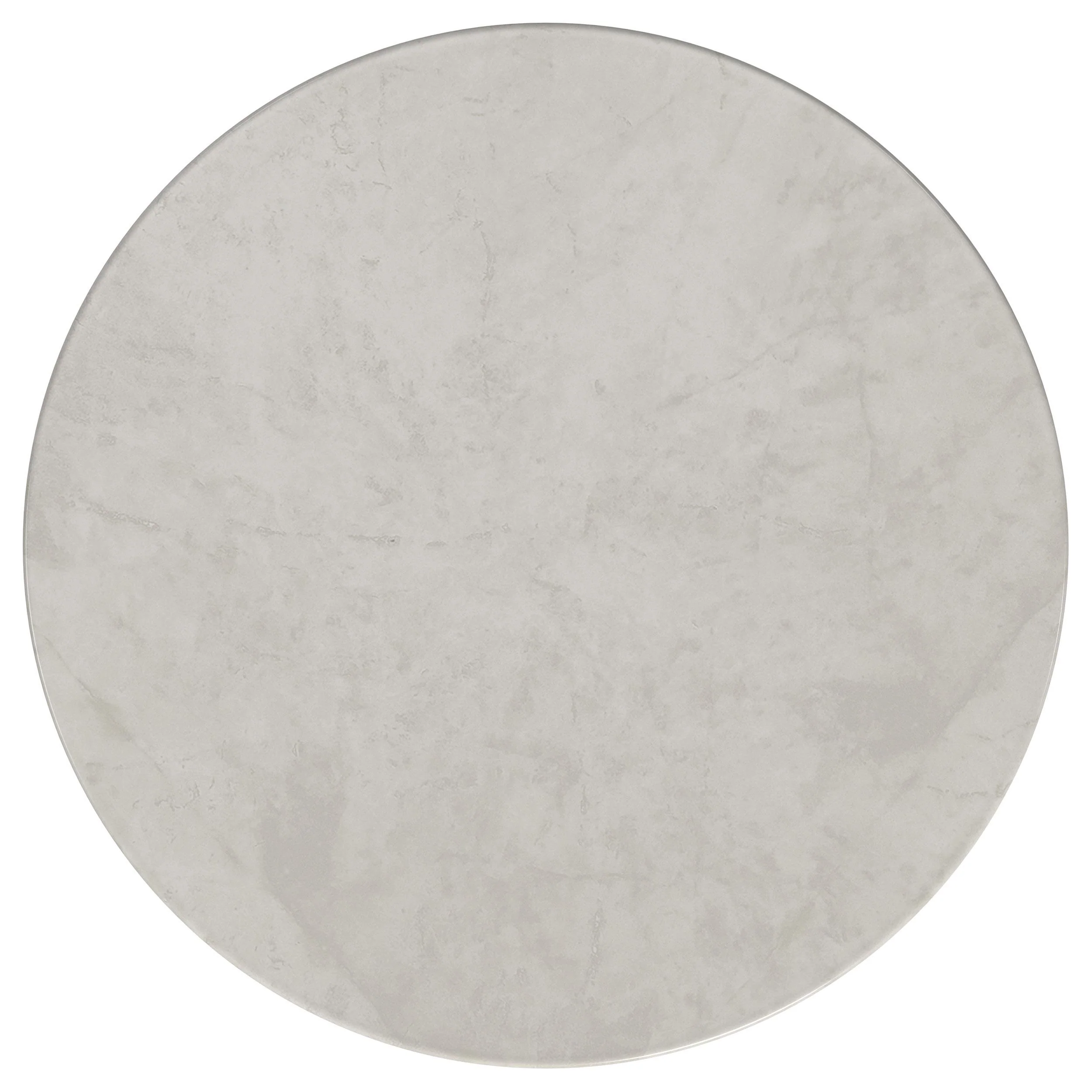 Hermas White Round Genuine Marble Top Metal Coffee Table - Image 6