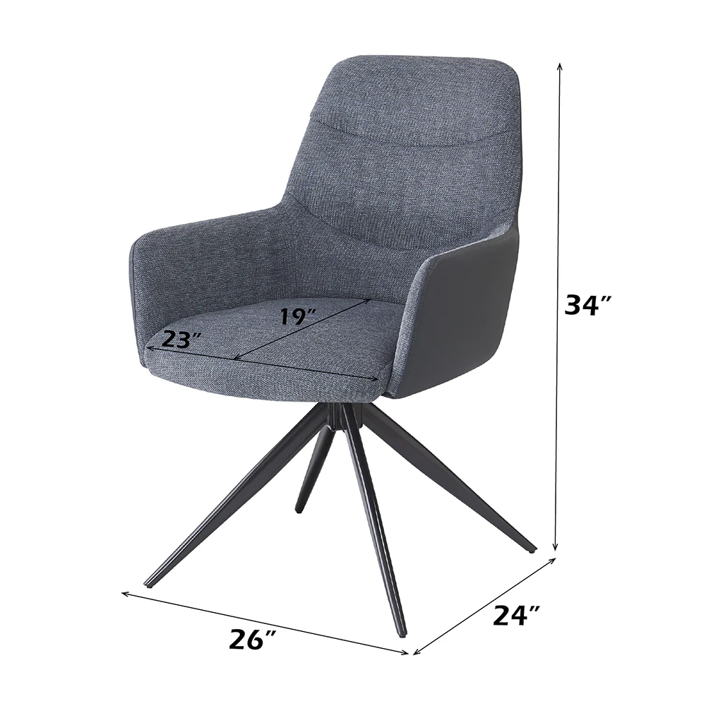 Hester Gray Arm Chair (Set of 2) - Image 8