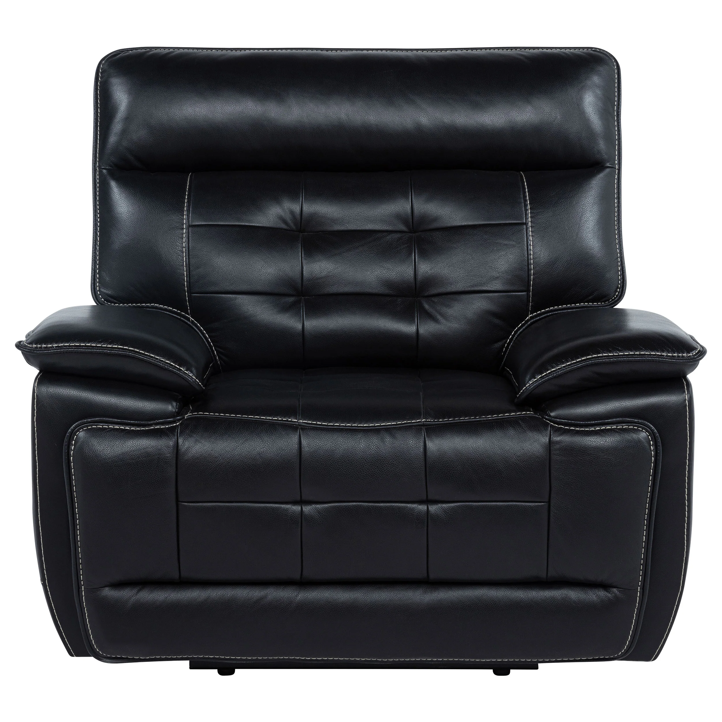 Hewitt Natural Leather Upholstered Dual Power Recliner Chair - Image 5