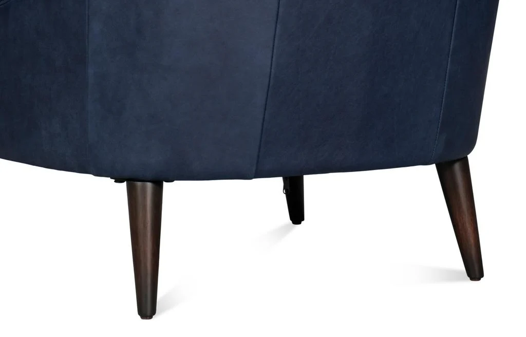 Hightower Blue Distilled Leather Chair - Image 9