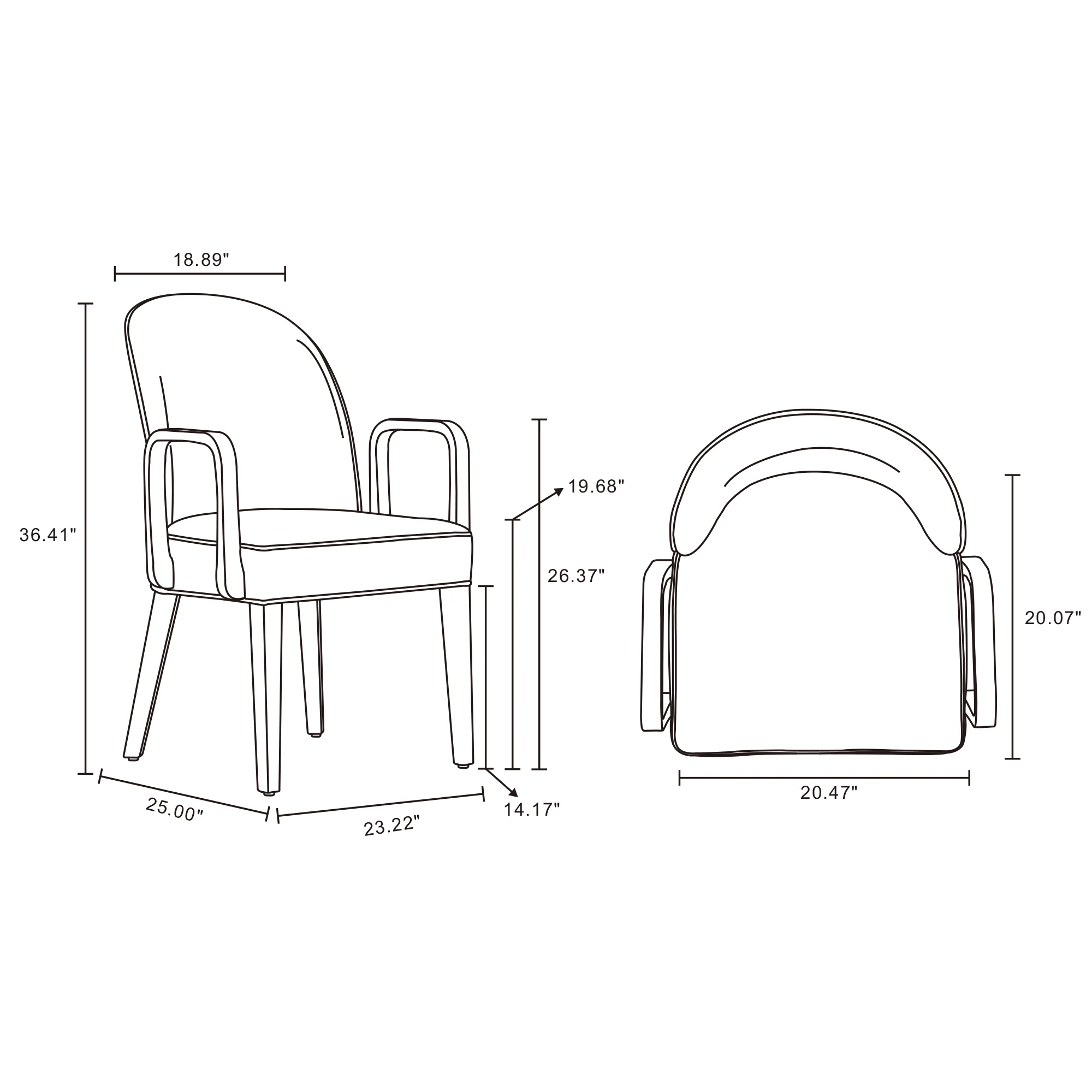 Hillman Dining Side and Arm Chairs in Light Blue - Set of 8 - Image 3