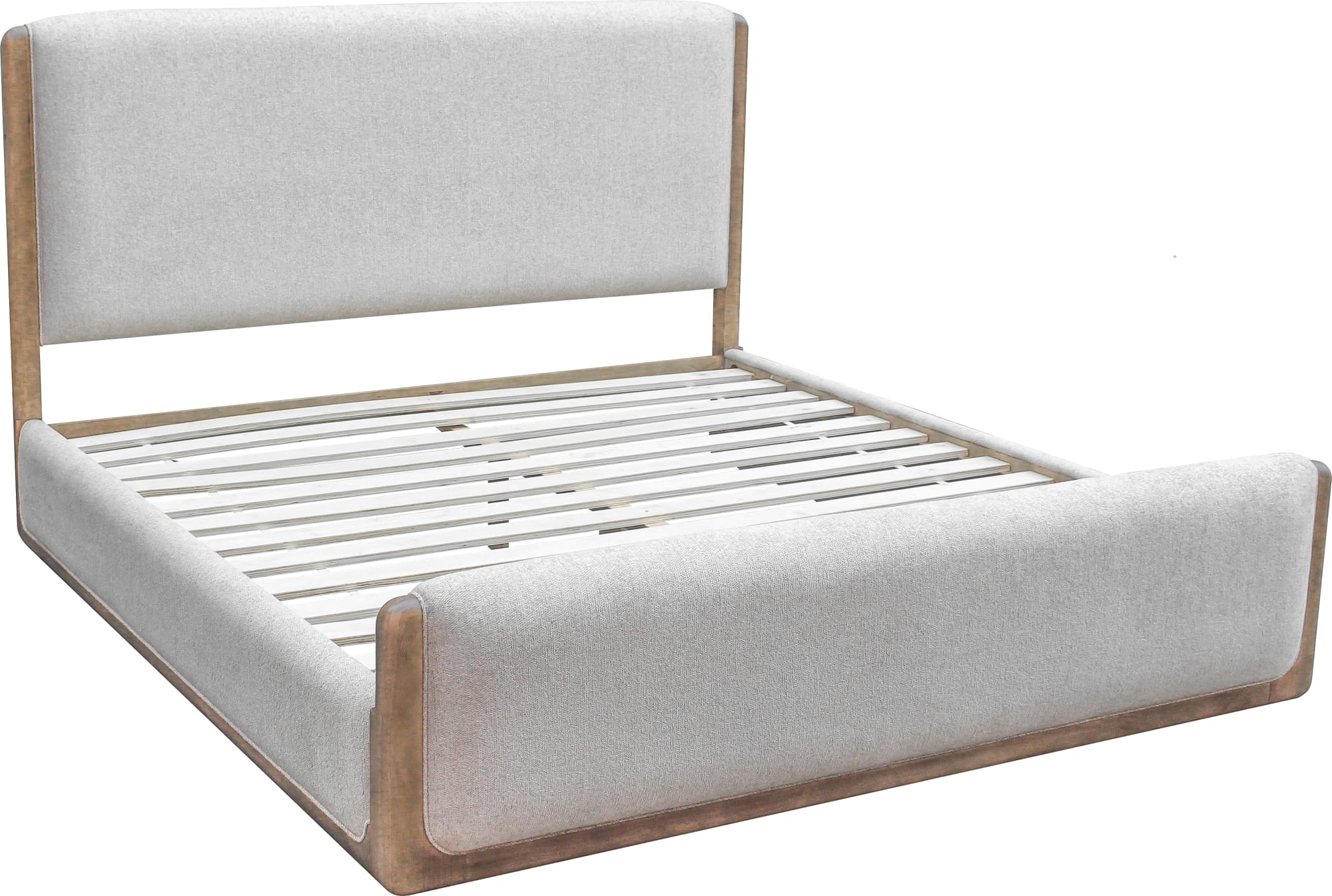 Hollis Sweater Grey/Cabin Glow Upholstered Queen Bed - Image 4