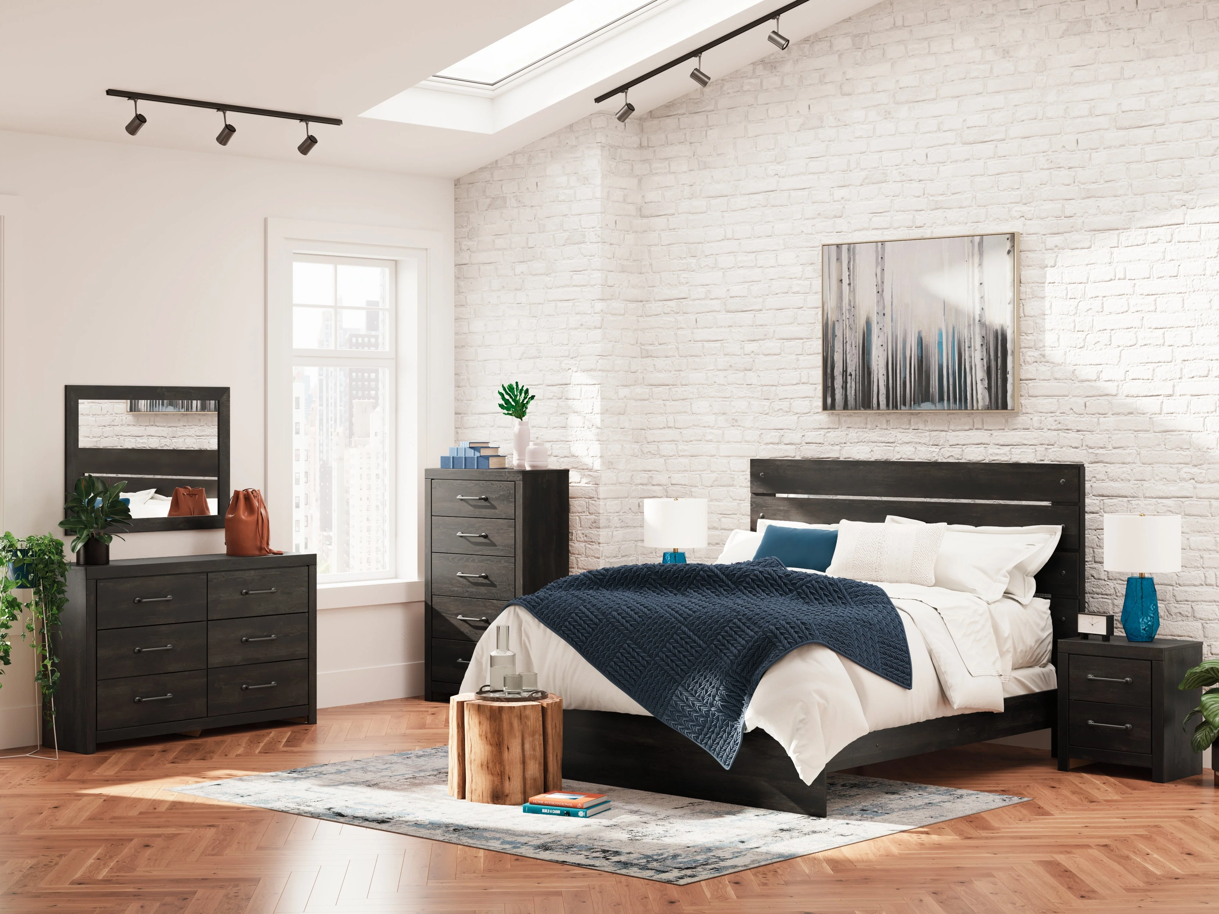 Hollivern Dark Gray King Panel Bed (Online Special Price) - Image 10