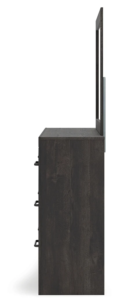 Hollivern Dark Gray Queen Panel Bed, Dresser and Mirror (Online Special Price) - Image 7