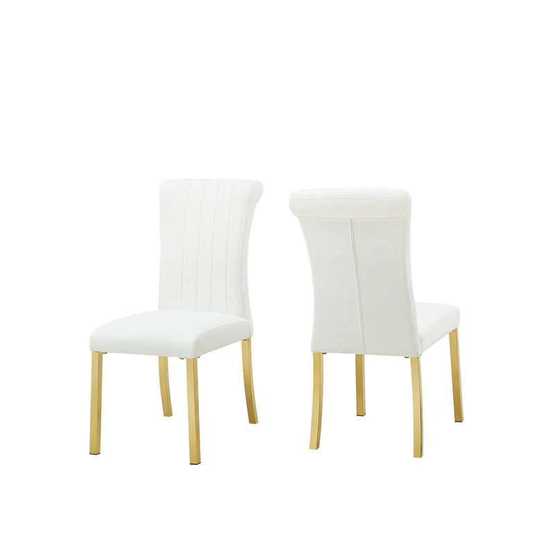 Holstebro Gold/White White Side Chair (Set of 2) - Image 3