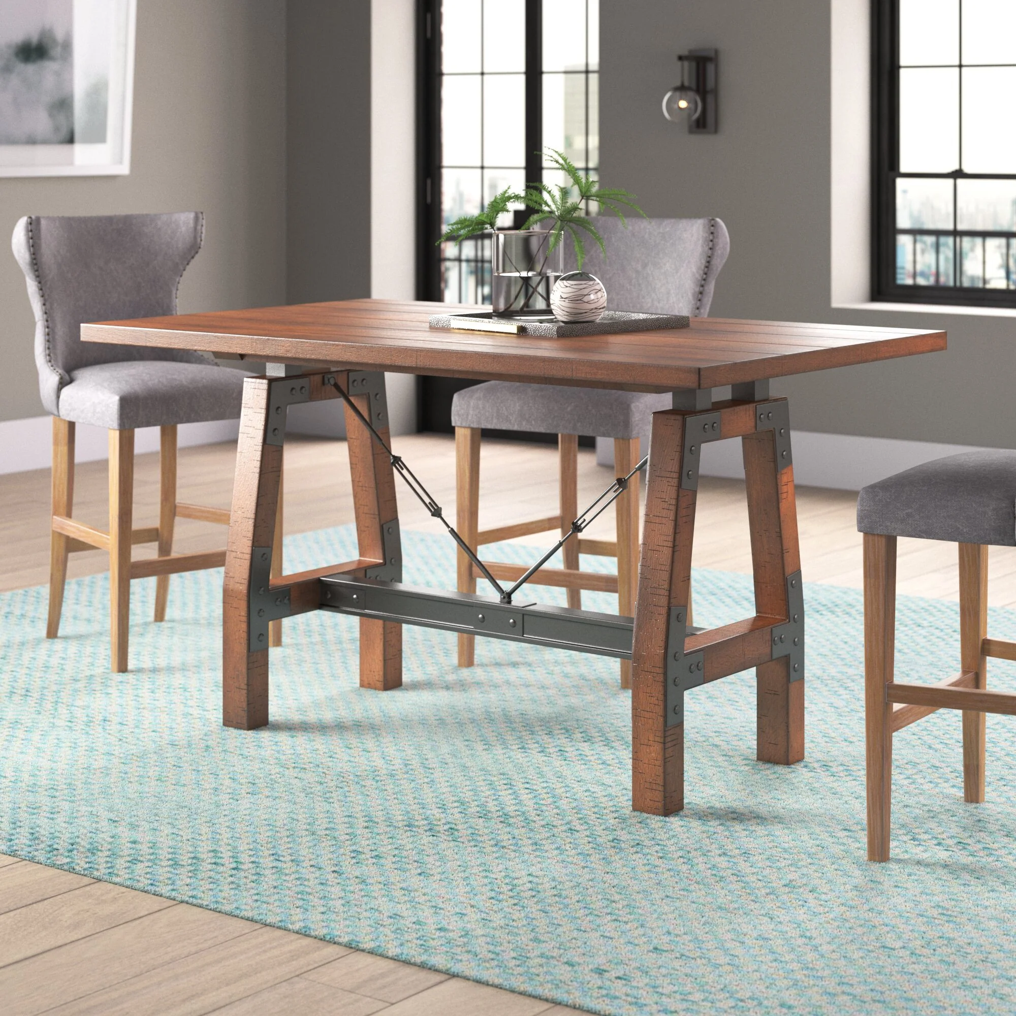 Holverson Rustic Brown Counter Height Table - Image 5