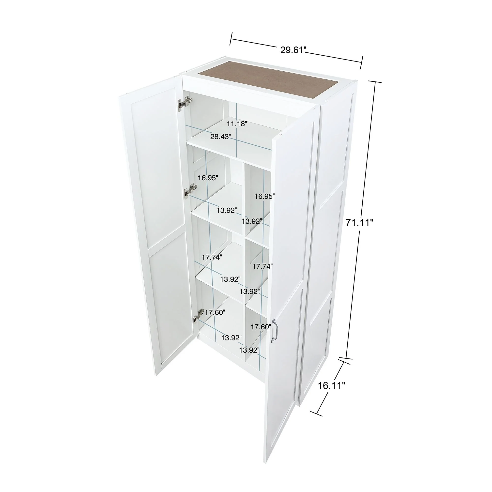 Hopkins Storage Closet 2.0 in White (set of 2) - Image 3