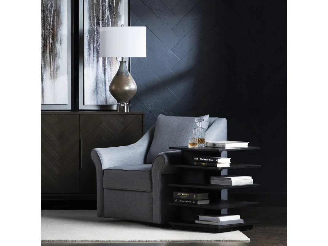 Hopper Black End Table