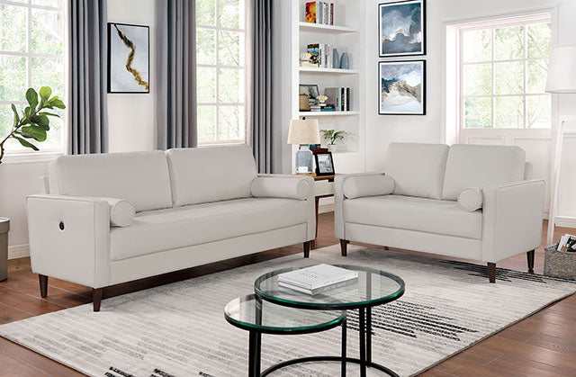 Horgen Off-White Loveseat - Image 2