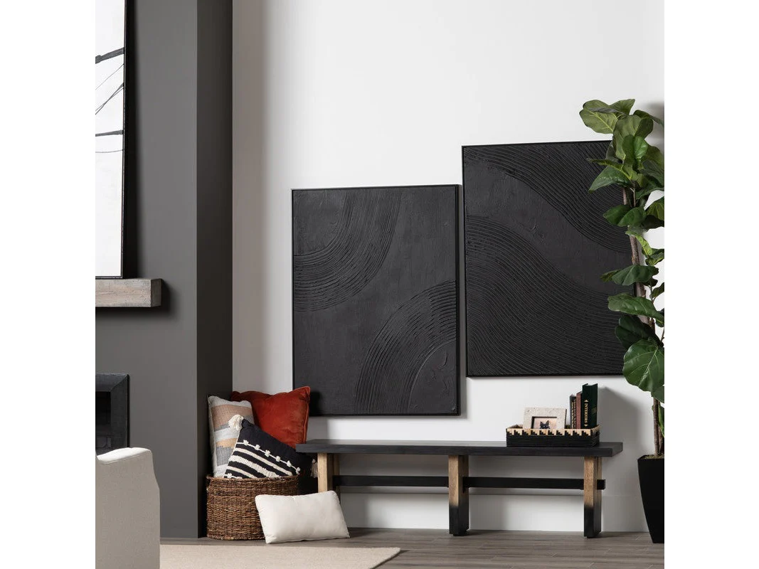 Horizon Black/Tan Bench