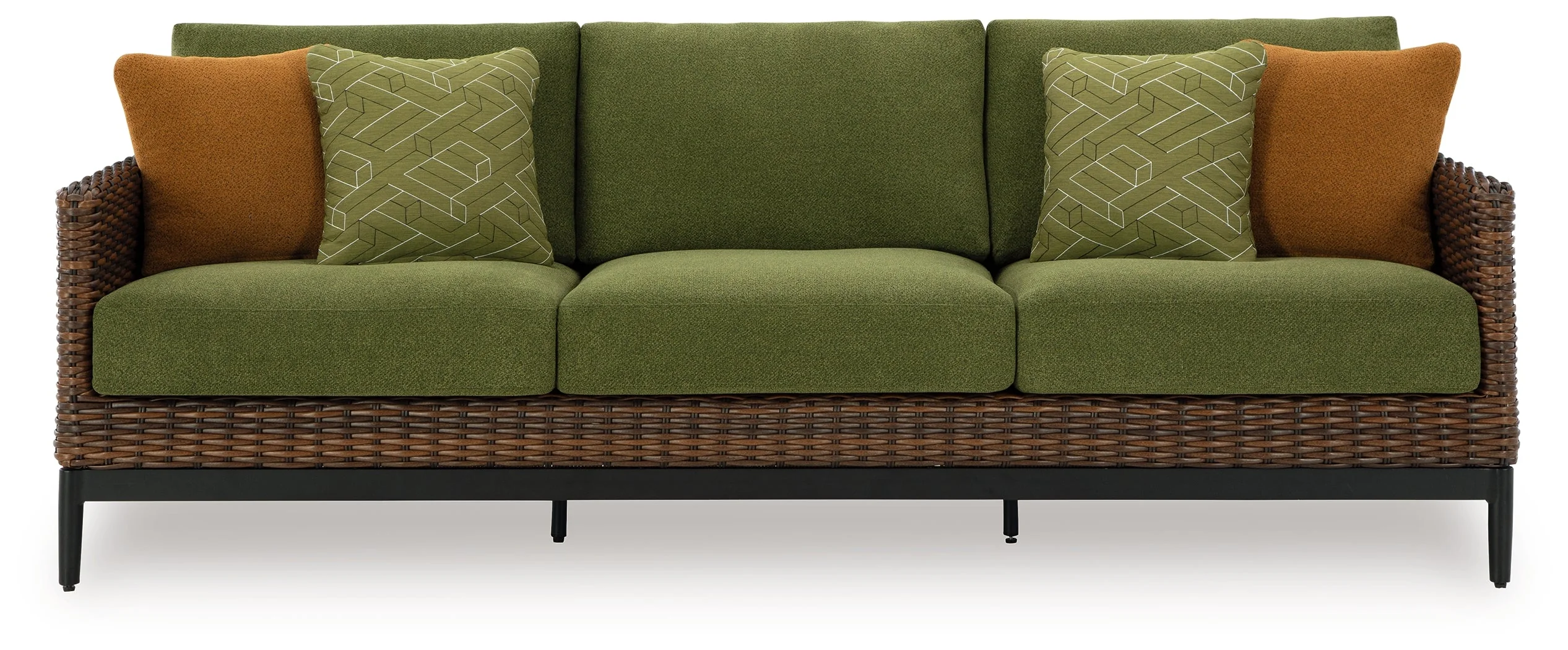 Horizon Hall Brown/Green Sofa with Cushion (Online Special Price) - Image 3