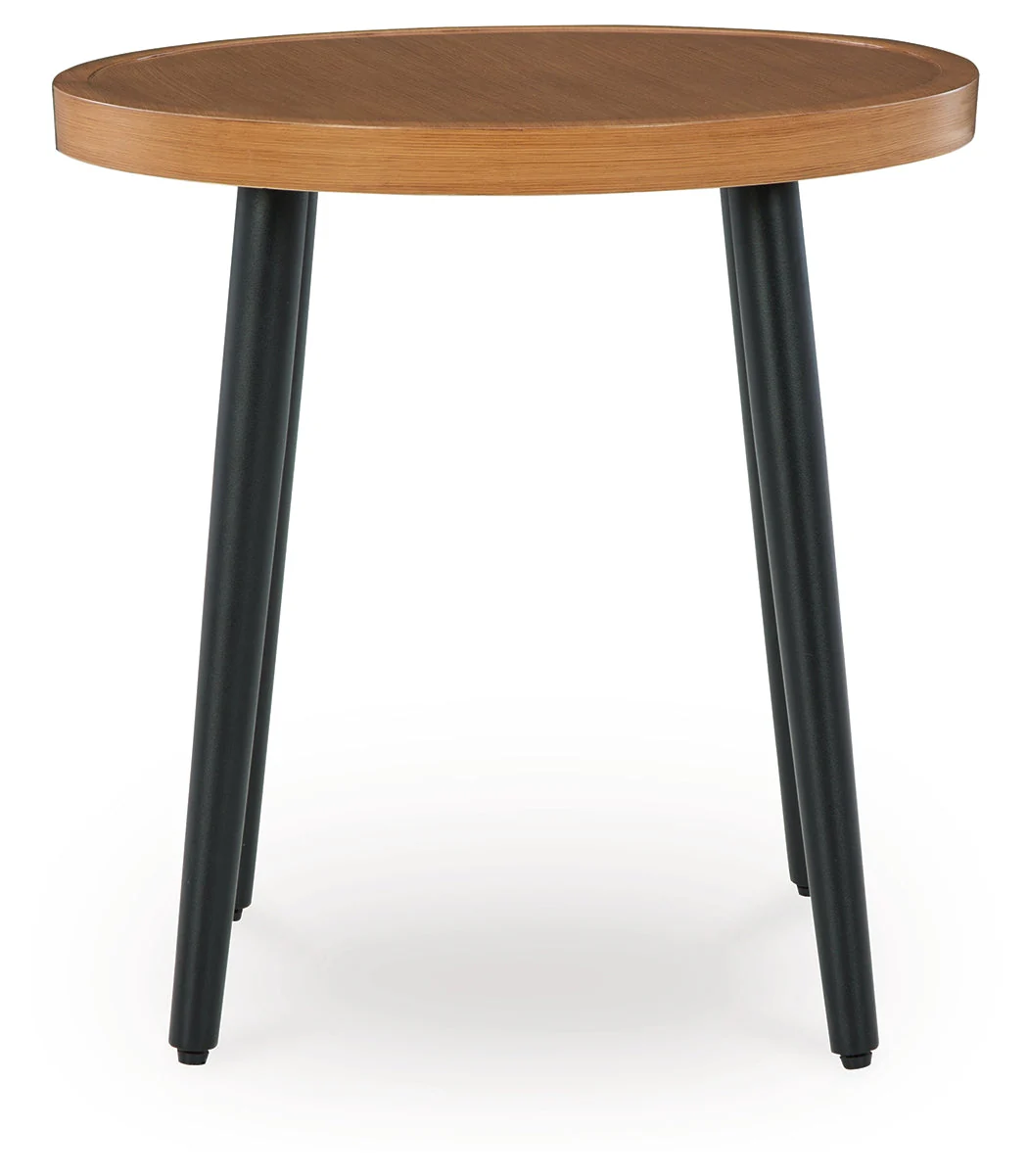 Horizon Hall Two-tone Brown Round End Table (Online Special Price) - Image 3