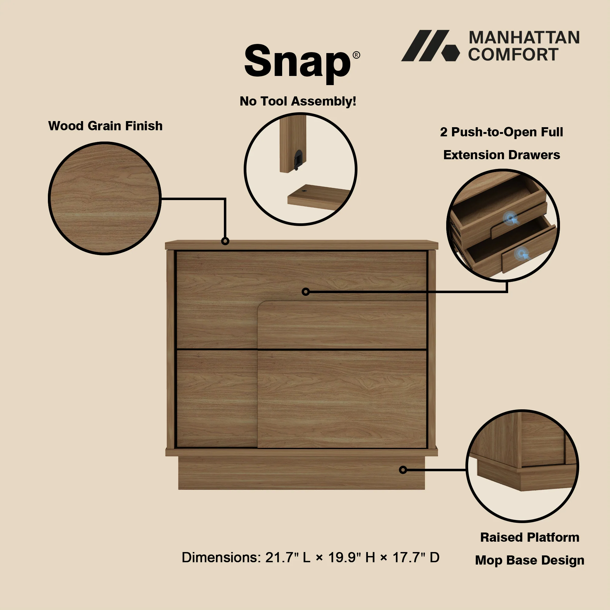 Horizon Nightstand in Maple - Image 4