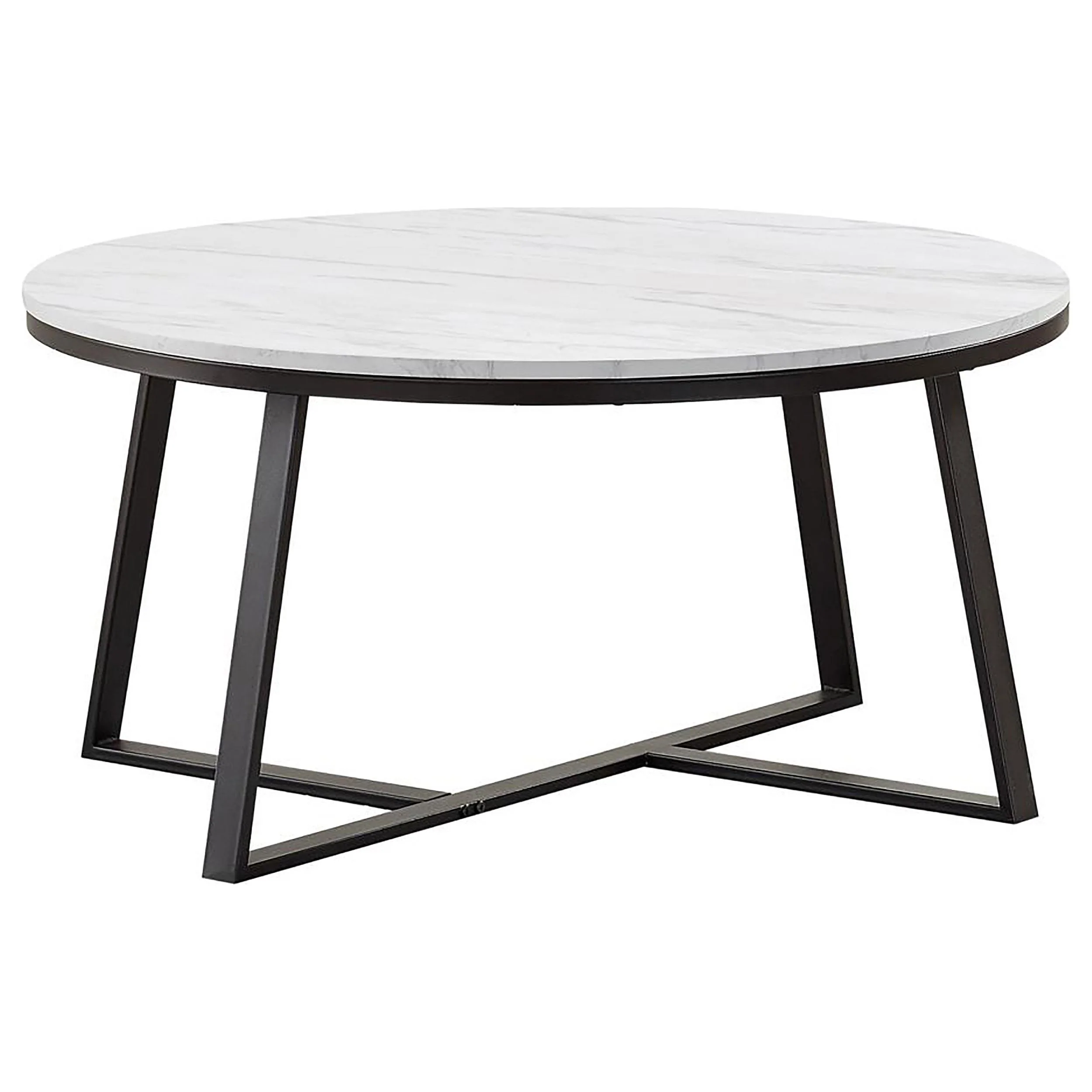 Hugo White Faux Marble 3-piece Coffee and End Table Set - Image 4