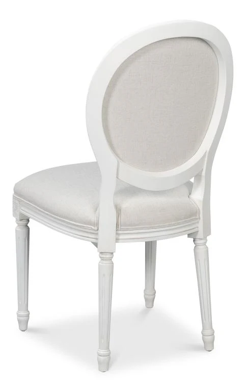 Hugo White Oval Side Chair (Set of 2) - Image 3