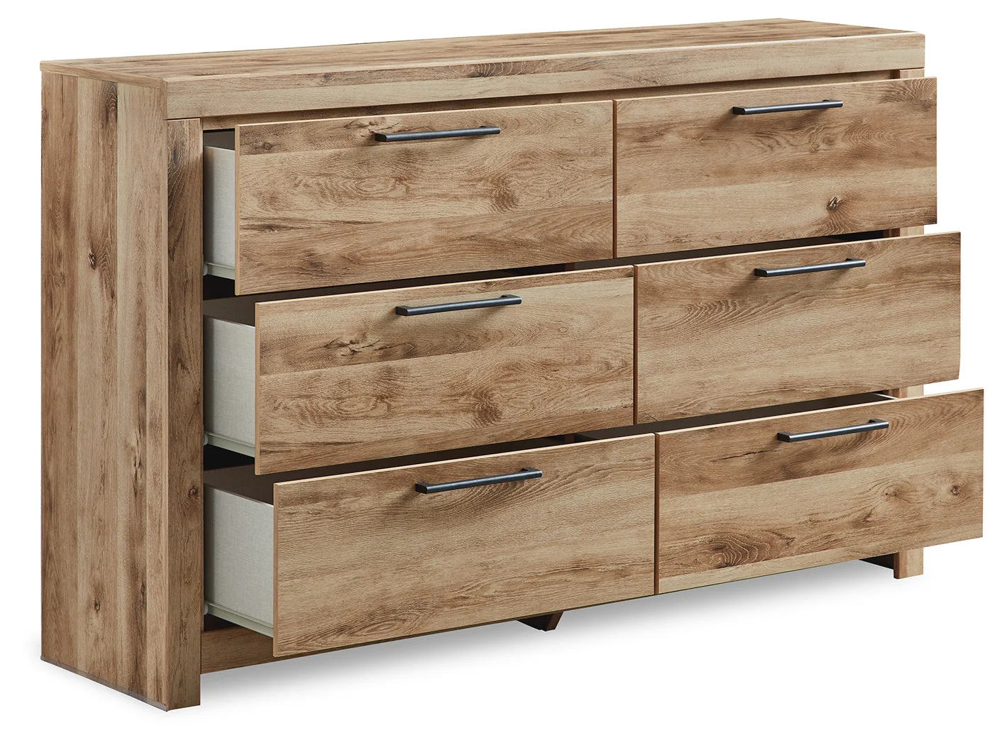 Hyanna Tan Brown King Panel Storage Bedroom Set with Dresser and Nightstand (Online Special Price) - Image 4