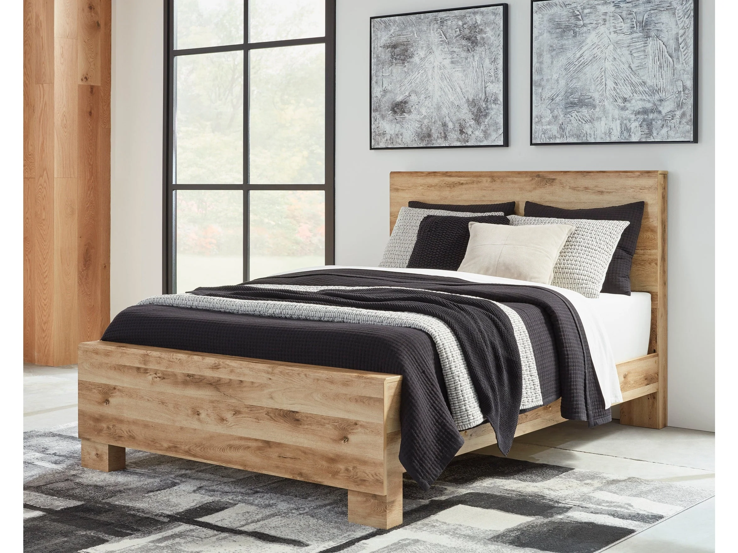 Hyanna Tan Panel Bed (Online Special Price)
